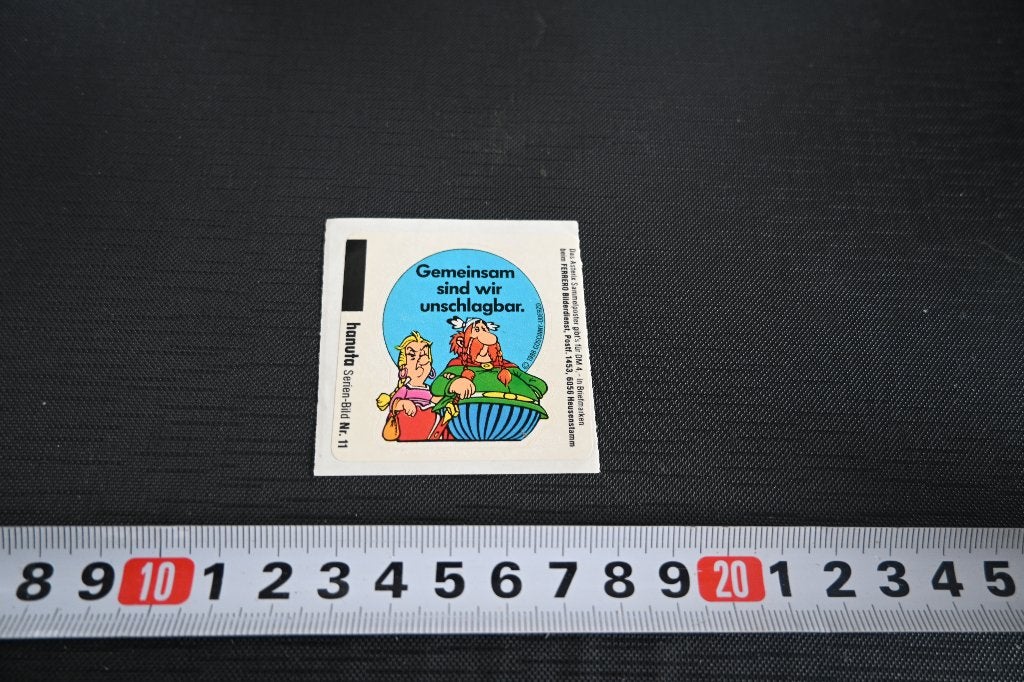 sticker asterix en obelix strip hanuta #11, Ophalen of Verzenden, Zo goed als nieuw