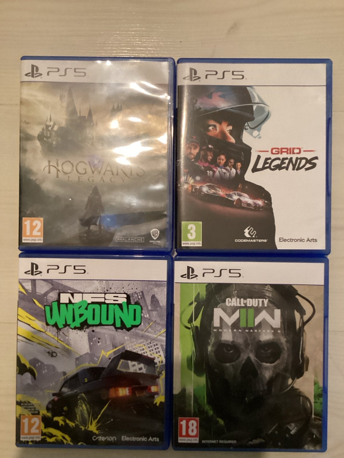 PS5 Games: Hogwarts Legacy, Grid Legends, NFS Unbound, MW2, Ophalen, Online, Vanaf 18 jaar, Overige genres