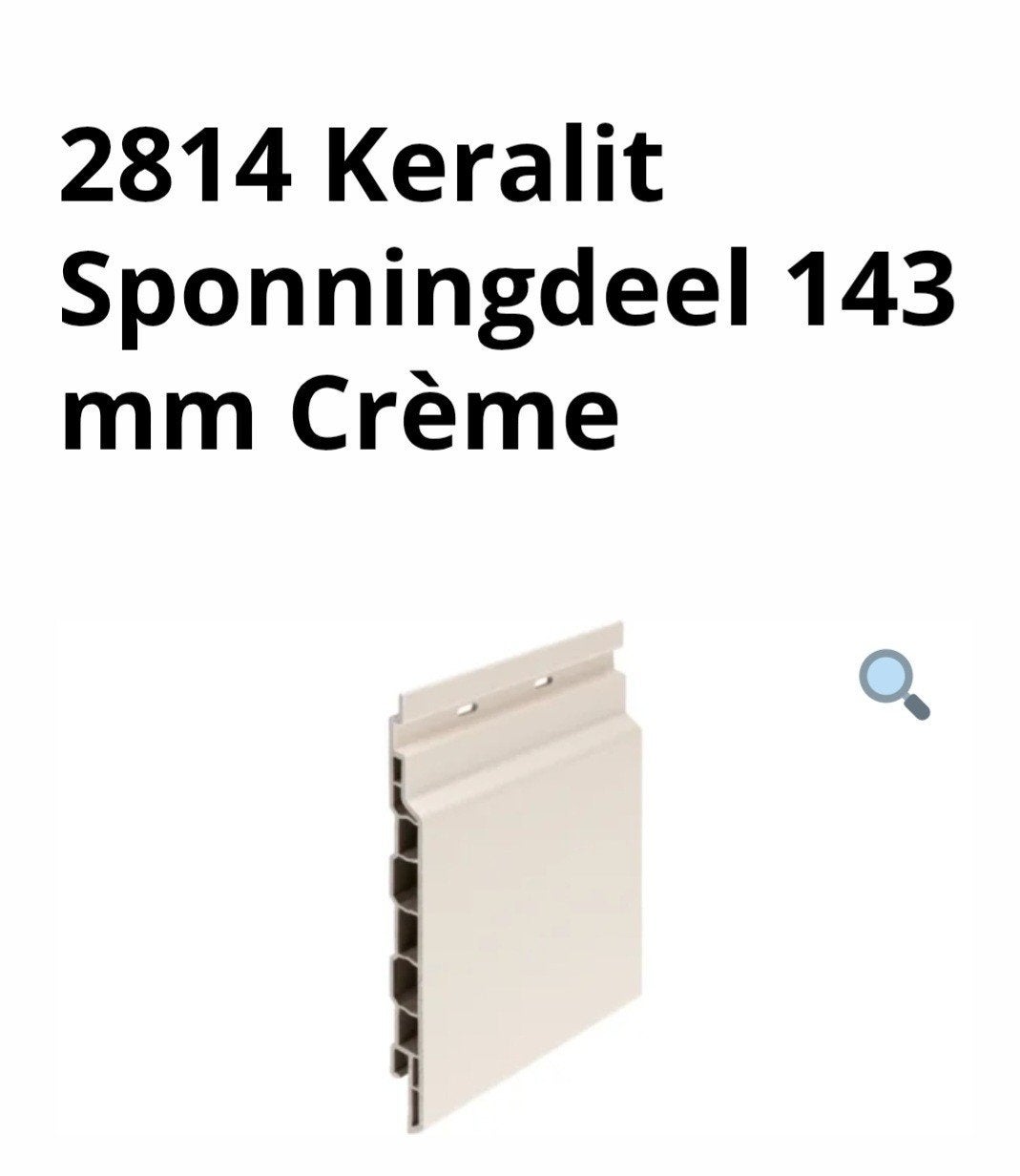 Keralit Creme Sponningdeel 143 mm ral 9001, Ophalen of Verzenden, Nieuw