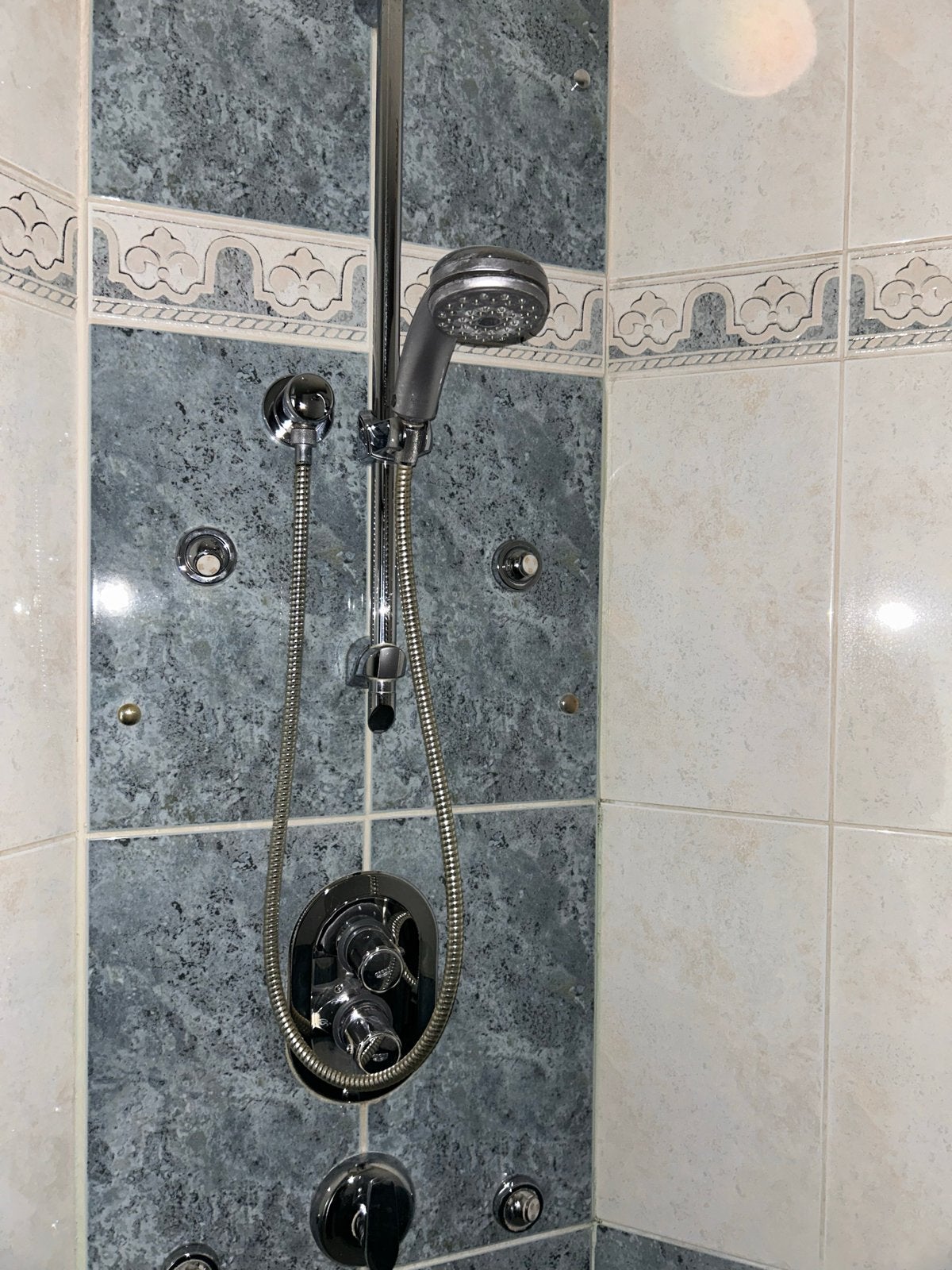 Grohe douche set met jets, kraan en bedieningspaneel, Ophalen of Verzenden, Gebruikt, Chroom, Douche
