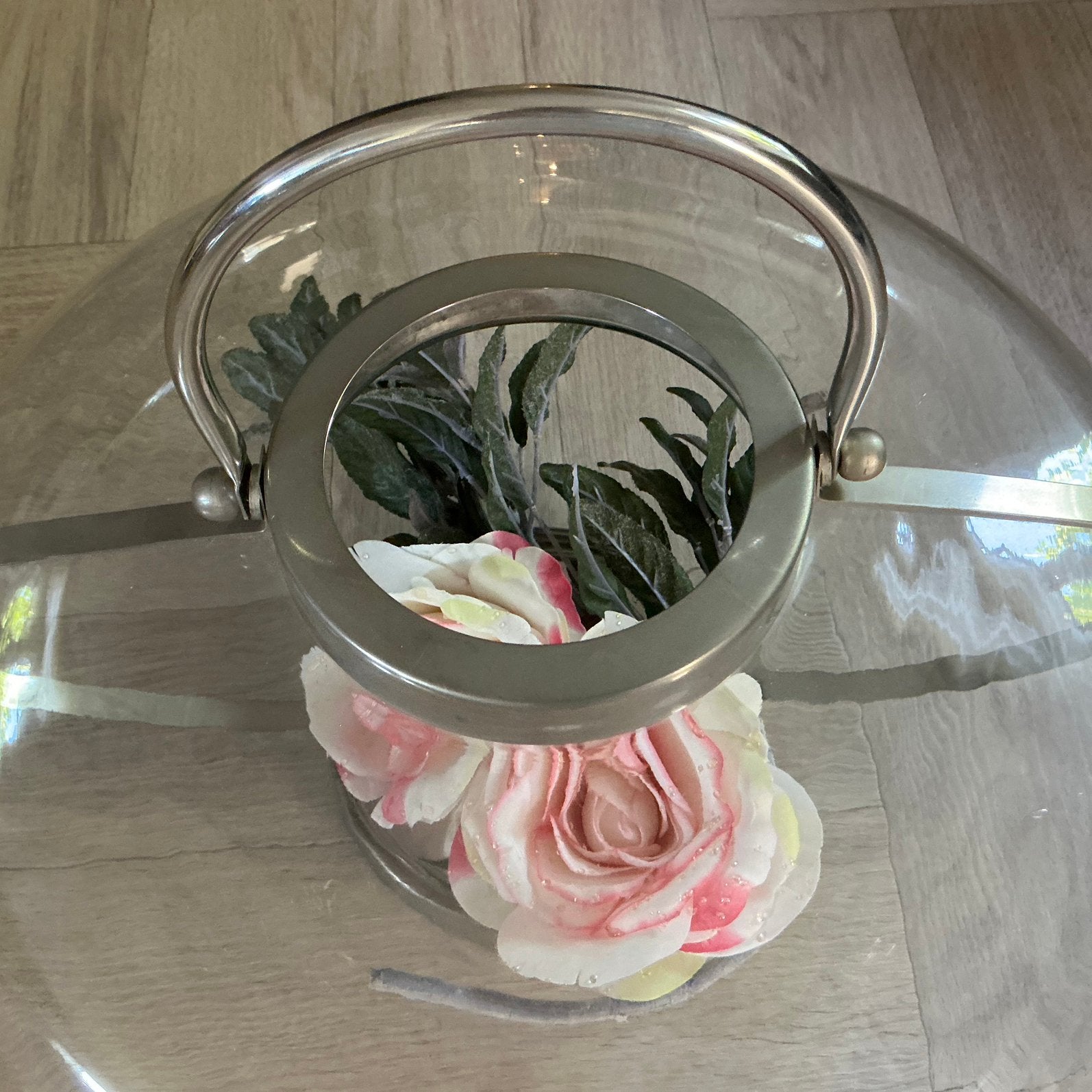 Groot windlicht / stolp glas - diameter 45cm, Ophalen, Zo goed als nieuw