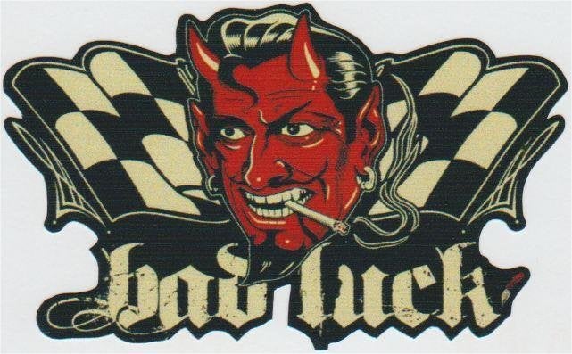 Duivel Bad Luck sticker, Verzenden, Nieuw, Bedrijf of Vereniging