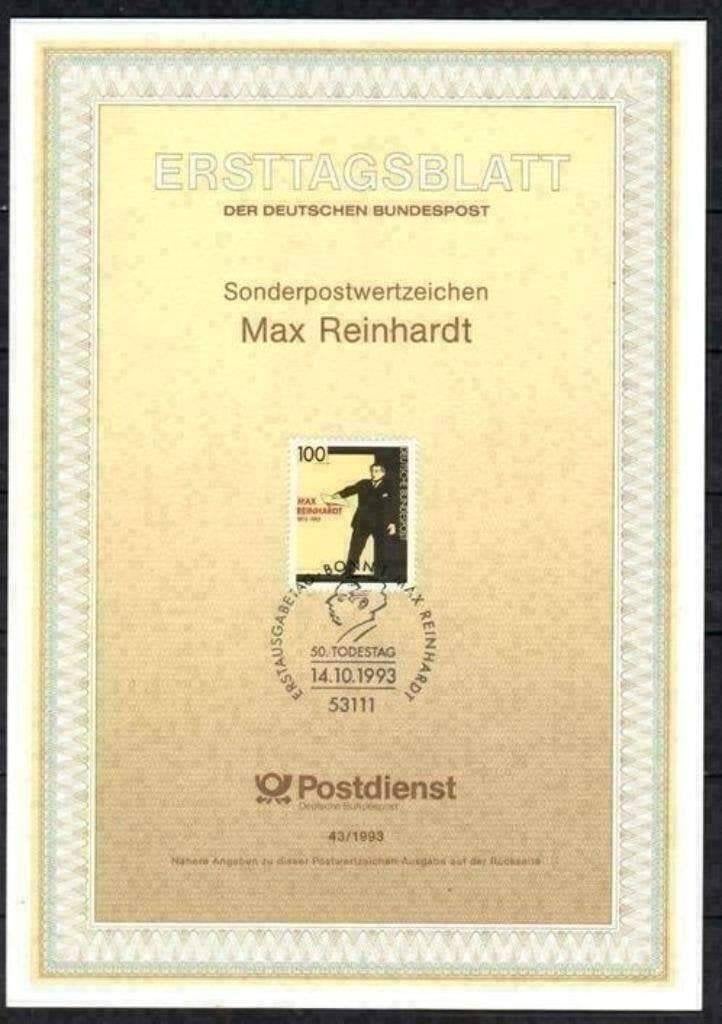 Duitsland Bundespost 1993 - Yvert 1535 - FDC - Reinhard (ST), Postzegels en Munten, Verzenden, BRD, Gestempeld