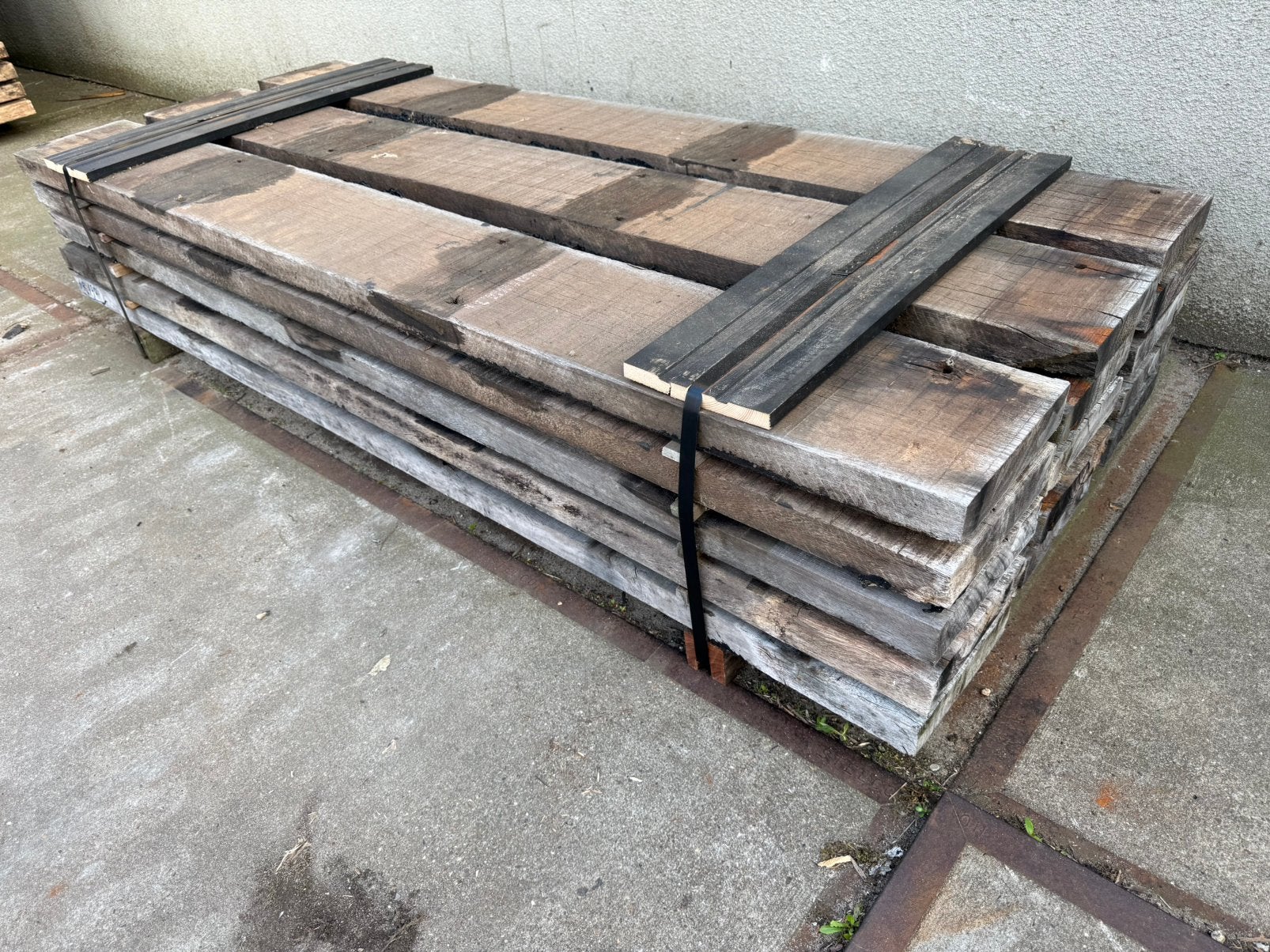 190 Zware Azobe Planken * Brugdekdelen, Tuin en Terras, Palen, Balken en Planken, Ophalen, Gebruikt, Hardhout, 180 tot 250 cm