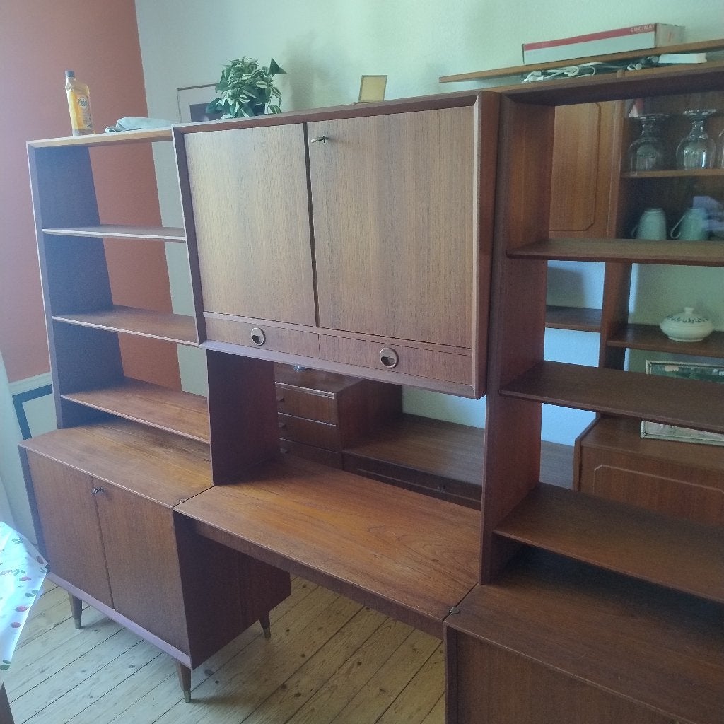 vintage teak retro kast, Huis en Inrichting, Kasten | Secretaires, Ophalen, Gebruikt