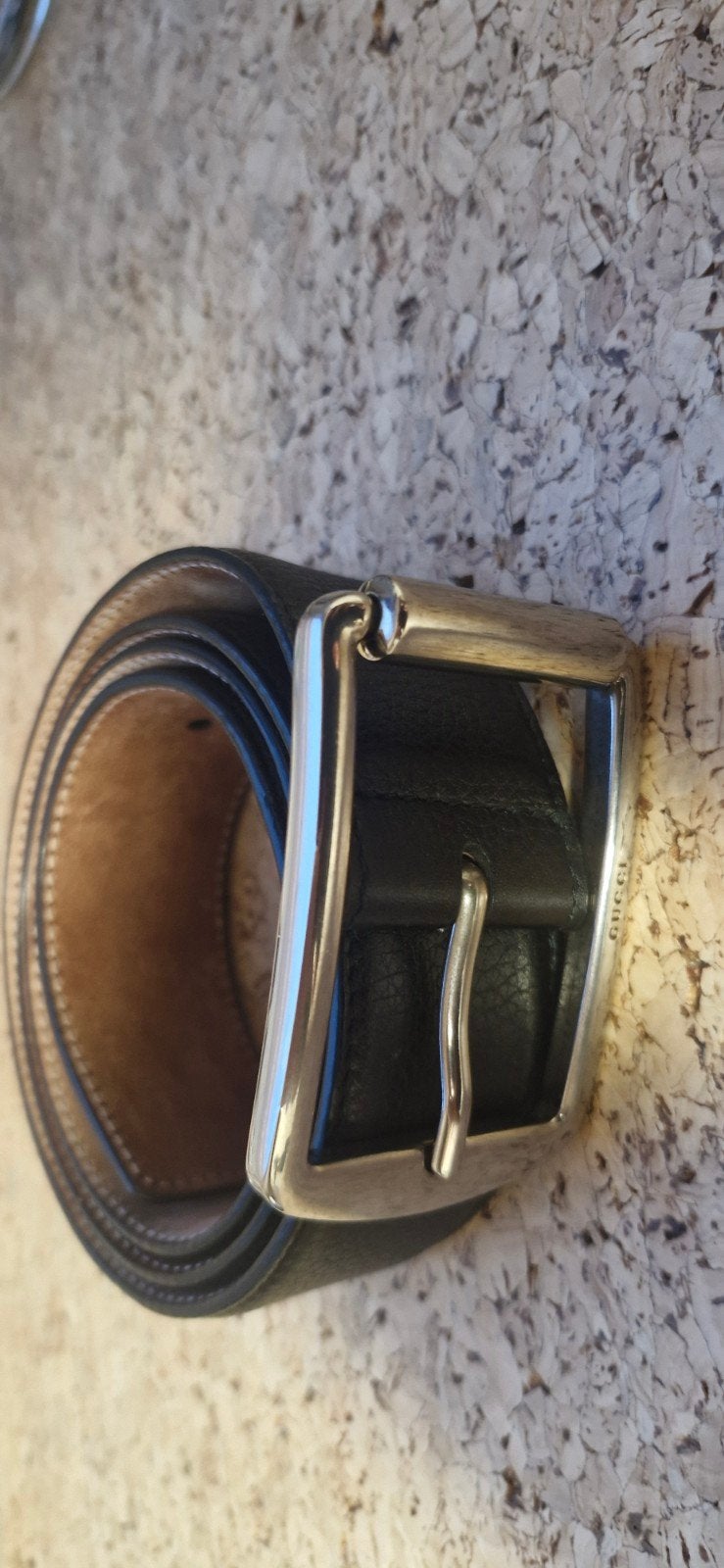 Gucci Leren Riem Zwart 90cm, Kleding | Dames, 90 tot 100 cm, Tailleriem, Ophalen of Verzenden, Echt leder