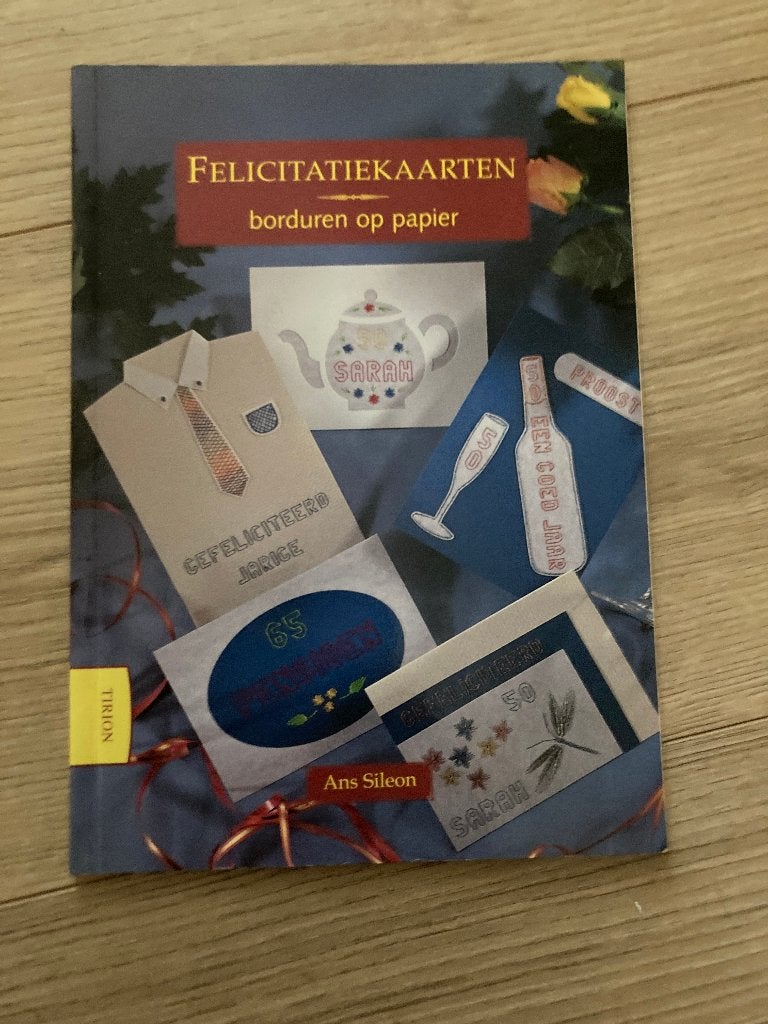 Felicitatiekaarten Borduren op papier Ans Sileon, Boeken, Ophalen of Verzenden, Zo goed als nieuw