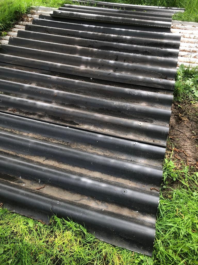golfplaten 7 jaar gebruikt, Ophalen, Overige materialen, Gebruikt, Zwart