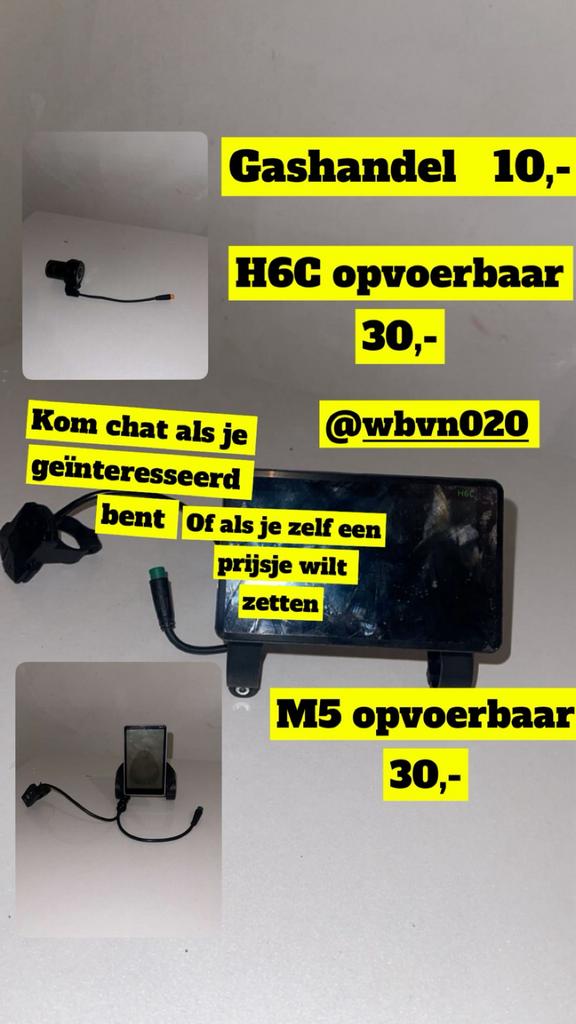 Gashendel, H6C en M5, Fietsen en Brommers, Fietsonderdelen, Elektrische fiets, Gebruikt, Overige typen, Kunststof