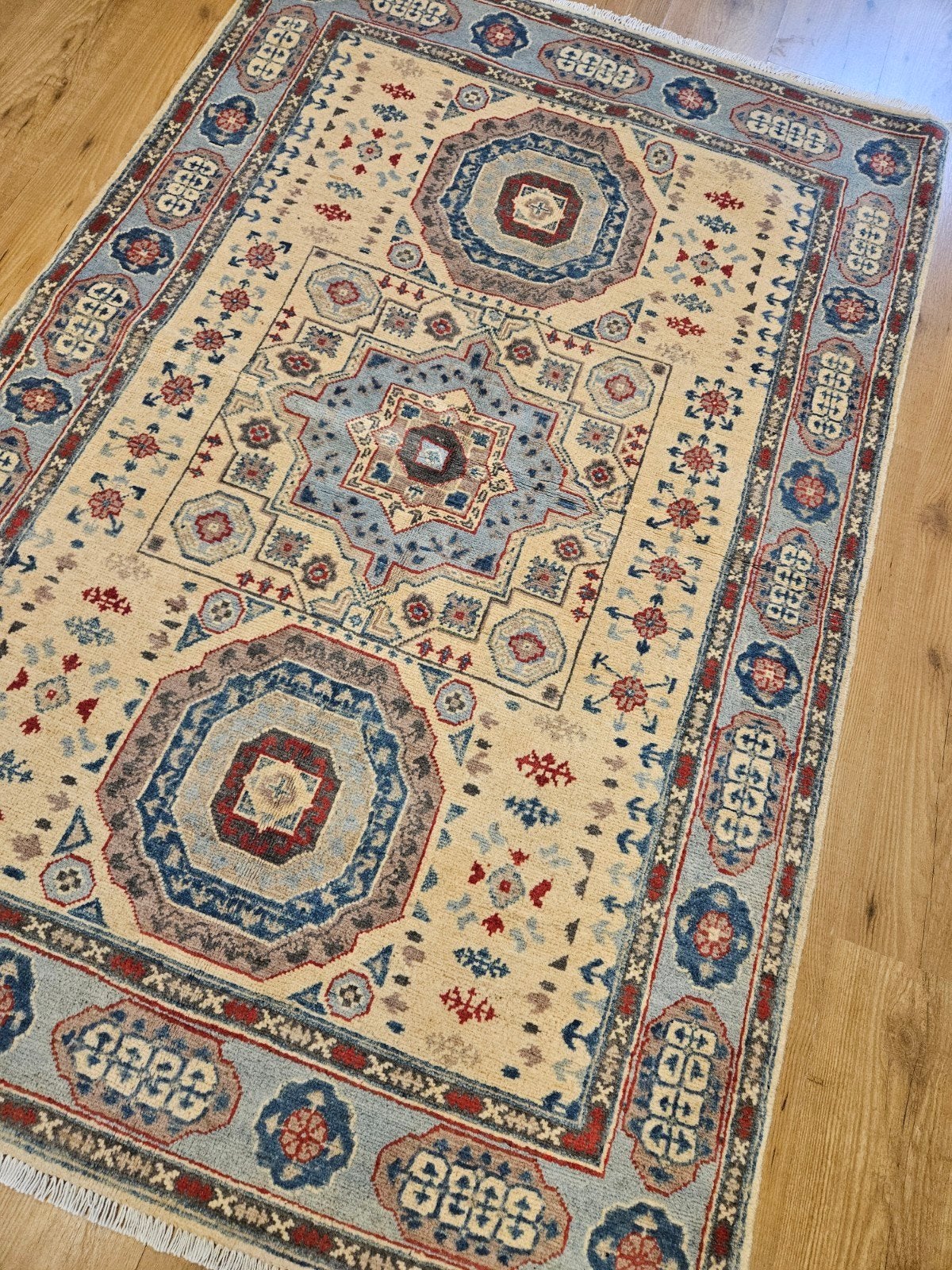 Handgeknoopt oosters tapijt kazak 182x121, Info@SlatsAntiek.nl, Perzisch, Vof Slats Antiek, 150 tot 200 cm