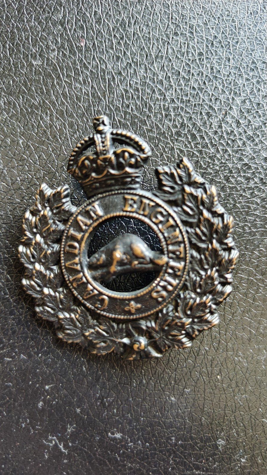 originele WW1 capbadge CEF Engineers met één lug., Ophalen of Verzenden, Landmacht, Engeland, Embleem of Badge