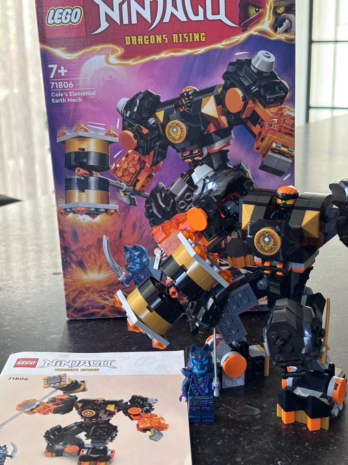 LEGO Ninjago 71806 Cole's Elementaire Aardemecha, Ophalen of Verzenden, Zo goed als nieuw