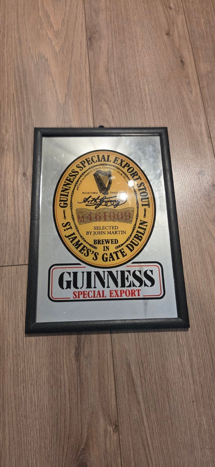 Guinness spiegel, Verzamelen, Ophalen, Zo goed als nieuw, Reclamebord, Plaat of Schild