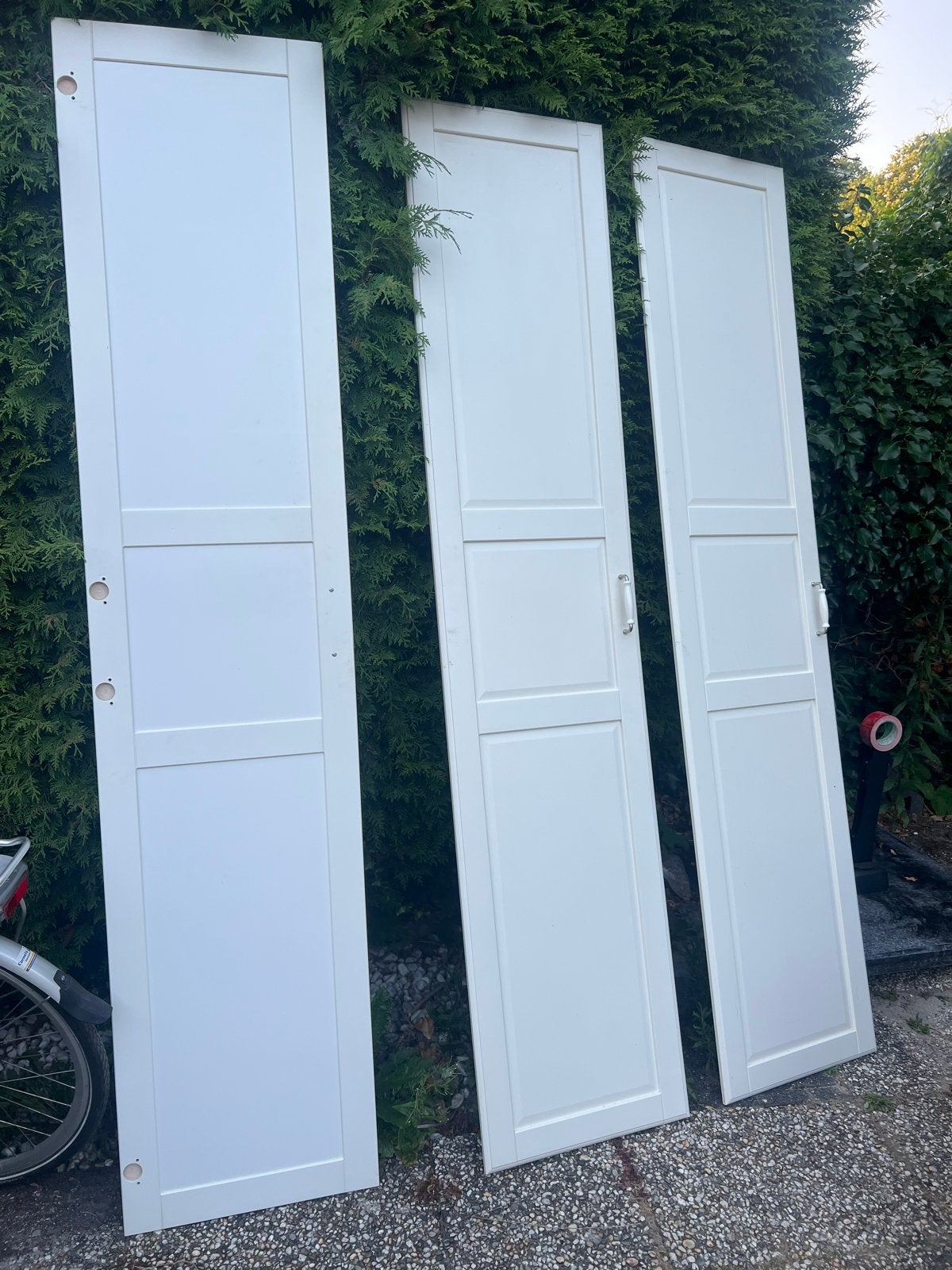 Set van 3 witte IKEA pax Tyssedal kastdeuren met handgrepen, Ophalen, 200 cm of meer, 50 tot 100 cm, Zo goed als nieuw