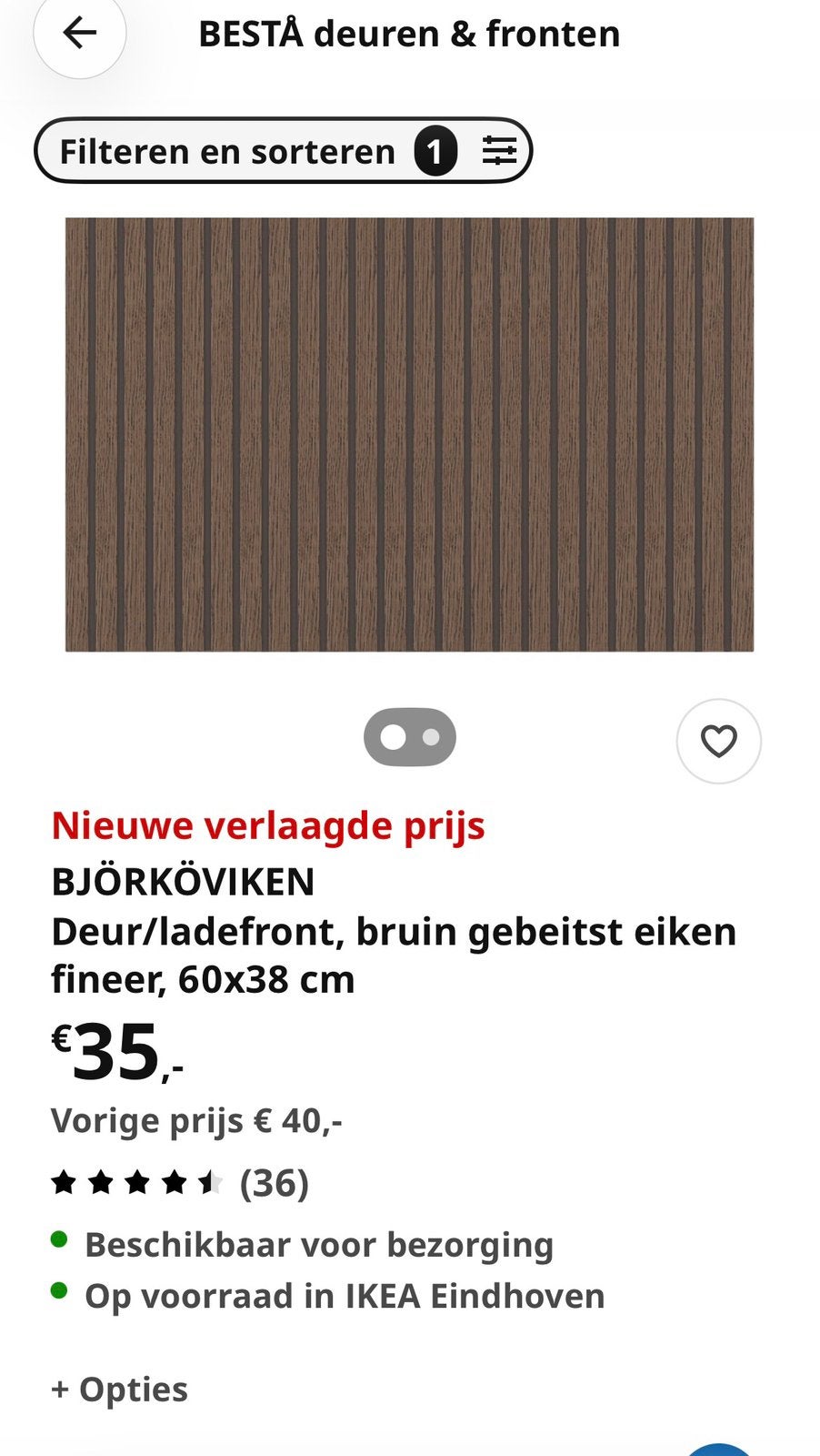 2 Ikea kastdeurtje, Ophalen, Zo goed als nieuw