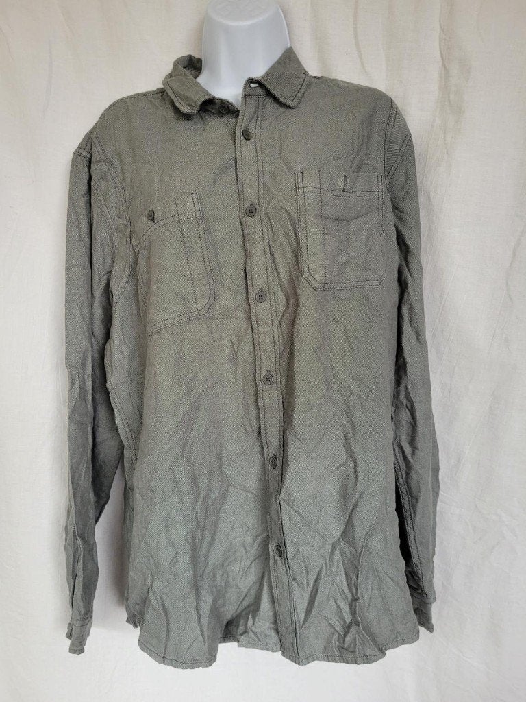 Stoer grijs katoenen overhemd mt XL merk Clockhouse, ., Ophalen of Verzenden, Zo goed als nieuw, .