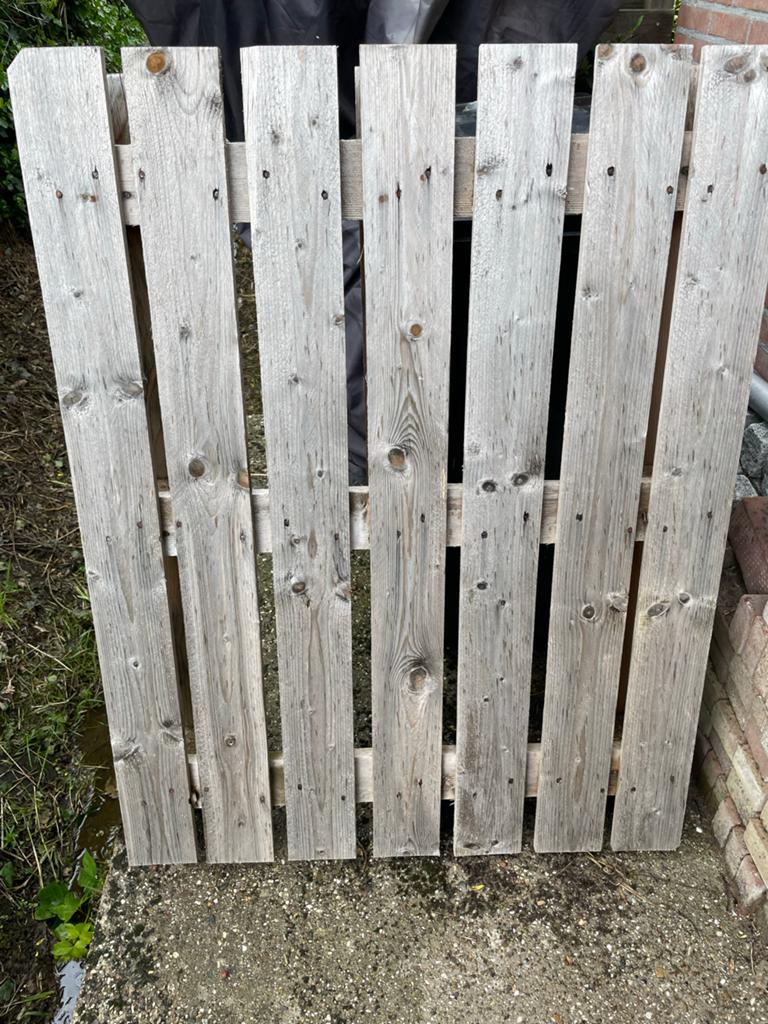 Houten Pallet Schuttingdeel - Gebruikt, Tuin en Terras, Schuttingen, Minder dan 3 meter, Ophalen of Verzenden, Hout, 1 tot 2 meter