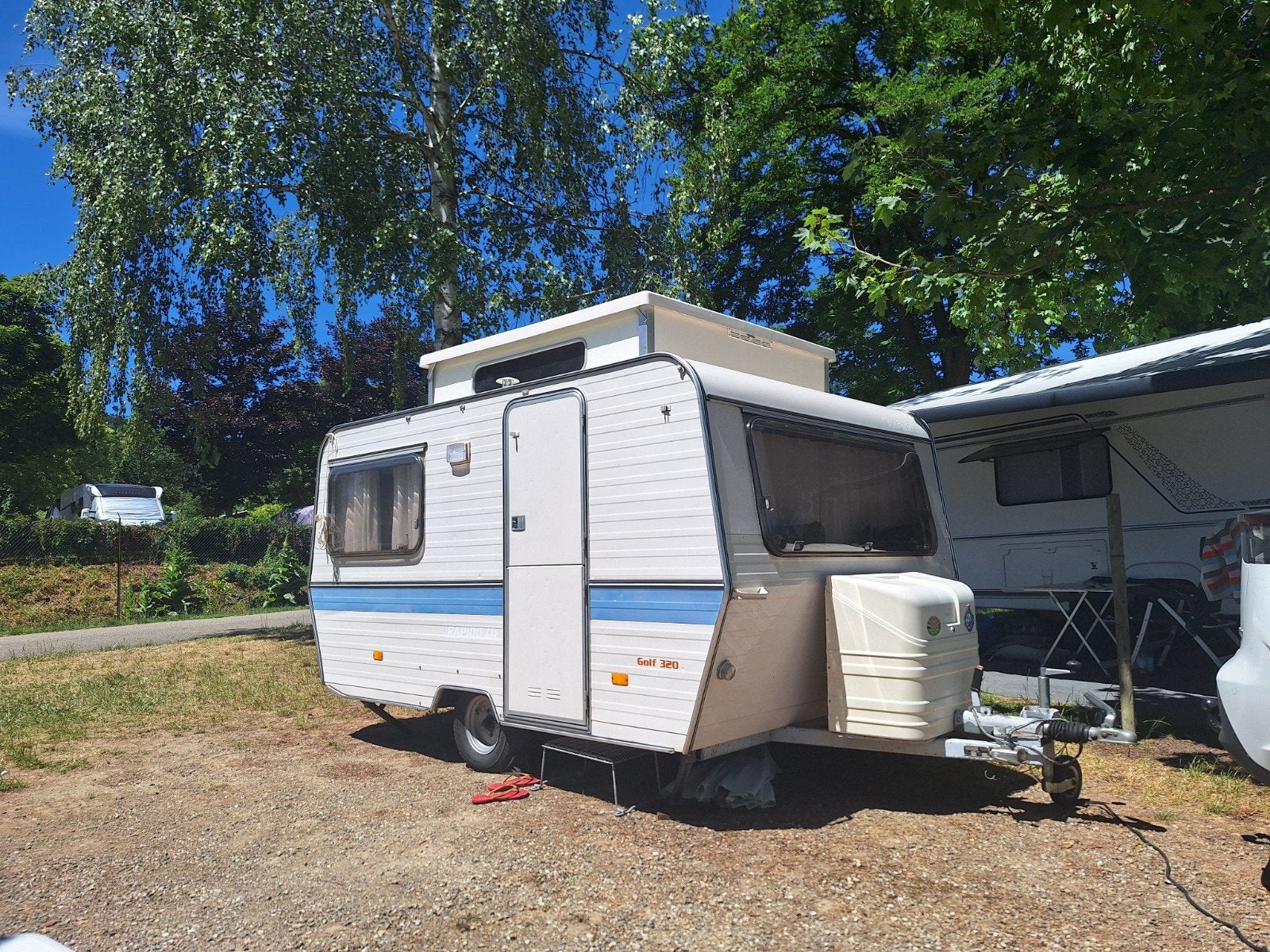 Leuke  vintage Rapido caravan, 1980, Caravans en Kamperen, Particulier