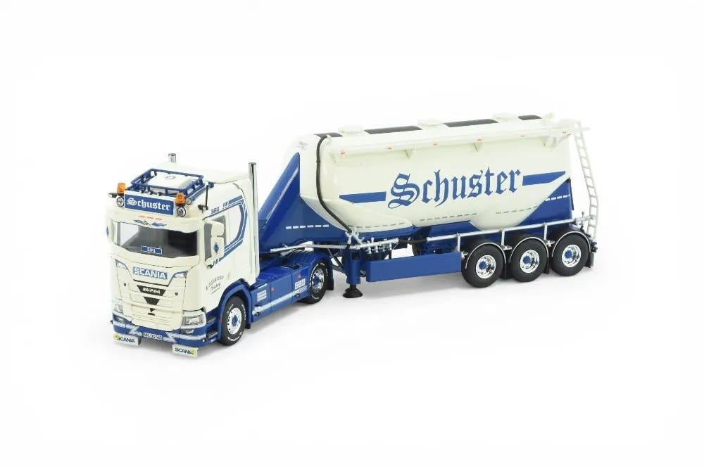 TEKNO SCANIA NEXT GEN R 560 MET FELDBINDER  SCHUSTER, Hobby en Vrije tijd, Modelauto's | 1:50, Ophalen of Verzenden, Nieuw, Bus of Vrachtwagen