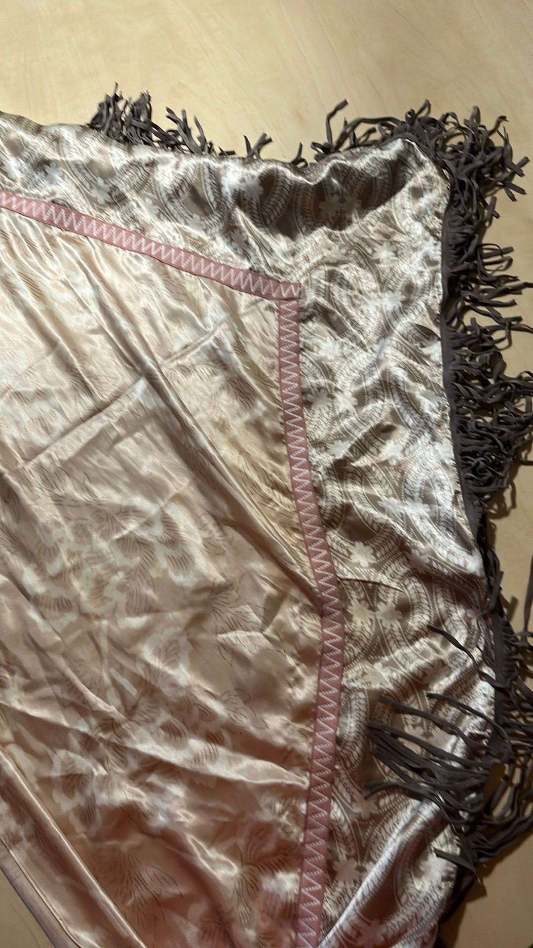 Elegante Pashmina Sjaal met Franjes, Ophalen of Verzenden, Zo goed als nieuw, Maat 46/48 (XL) of groter, Pashmina