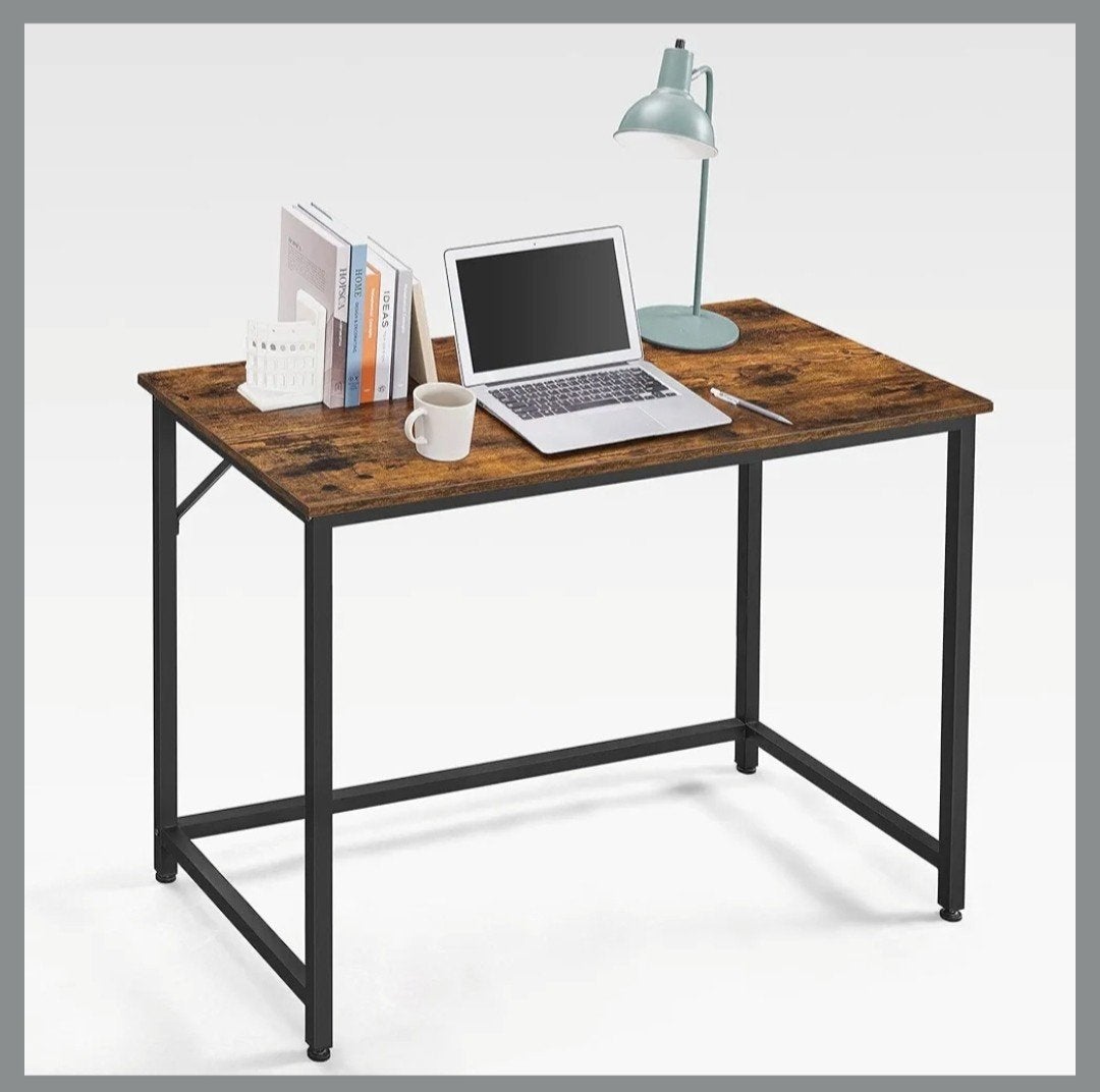 Industrieel Bureau 100x50cm - Rustiek Bruin, Huis en Inrichting, Ophalen, Metaal, 50 cm, Bruin