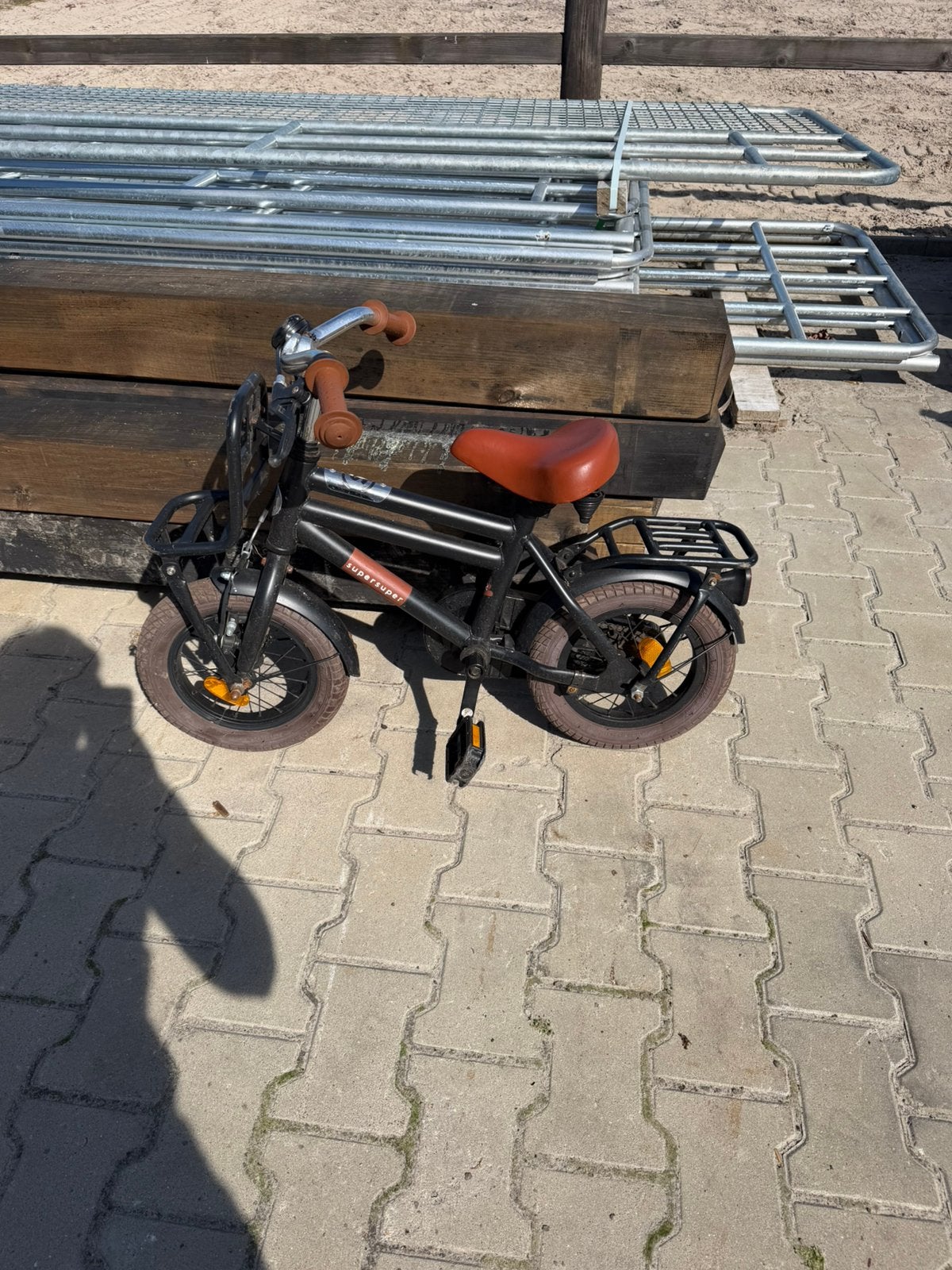Kinderfiets jongetje, Ophalen, Terugtraprem, Gebruikt, 14 inch of minder