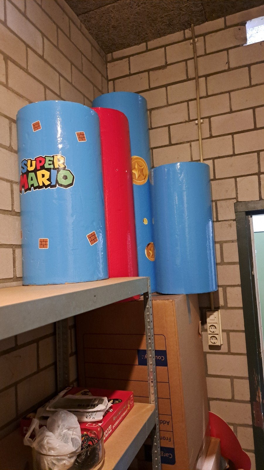 Decoratiepilaren set | 4 stuks | Super Mario thema, Ophalen, Overige