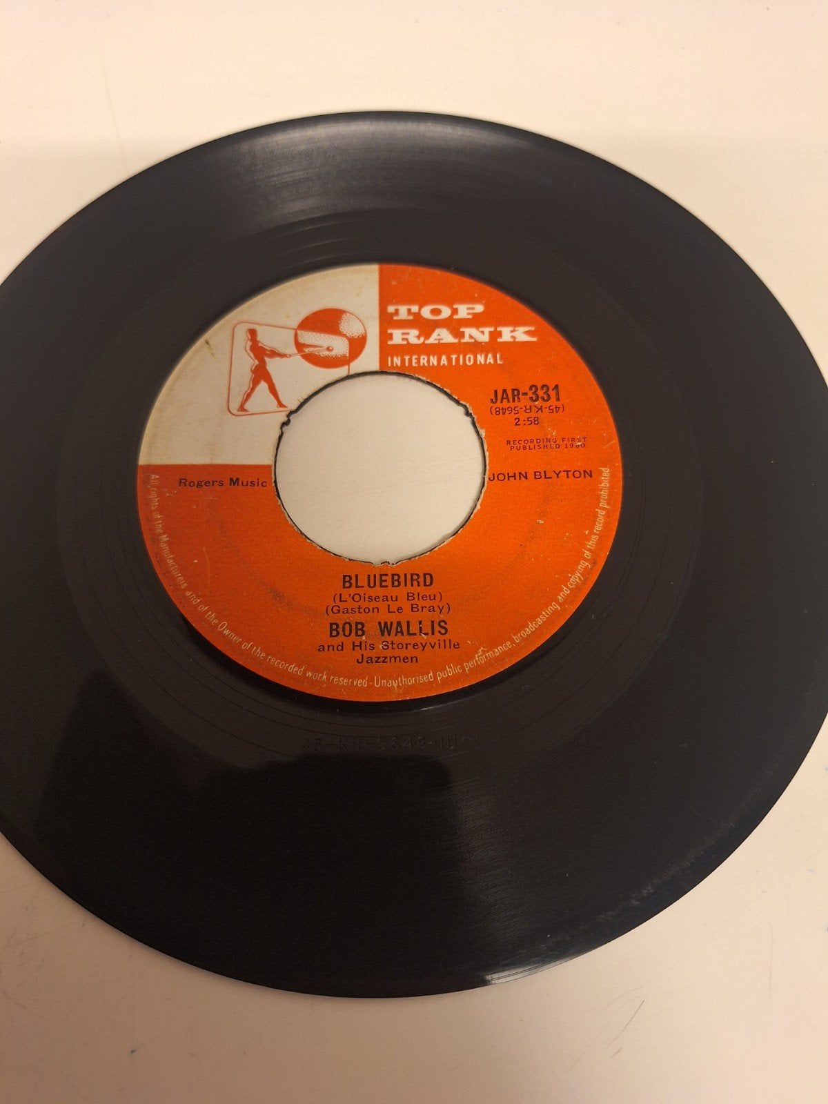 Bob Wallis - Blue Bird, 1960., Verzenden, 7 inch, Jazz en Blues