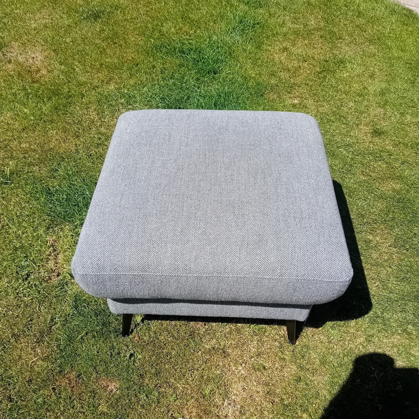 Hocker   Poef  voeten bank, 125 cm of meer, Ophalen of Verzenden, Zo goed als nieuw, Rechthoekig
