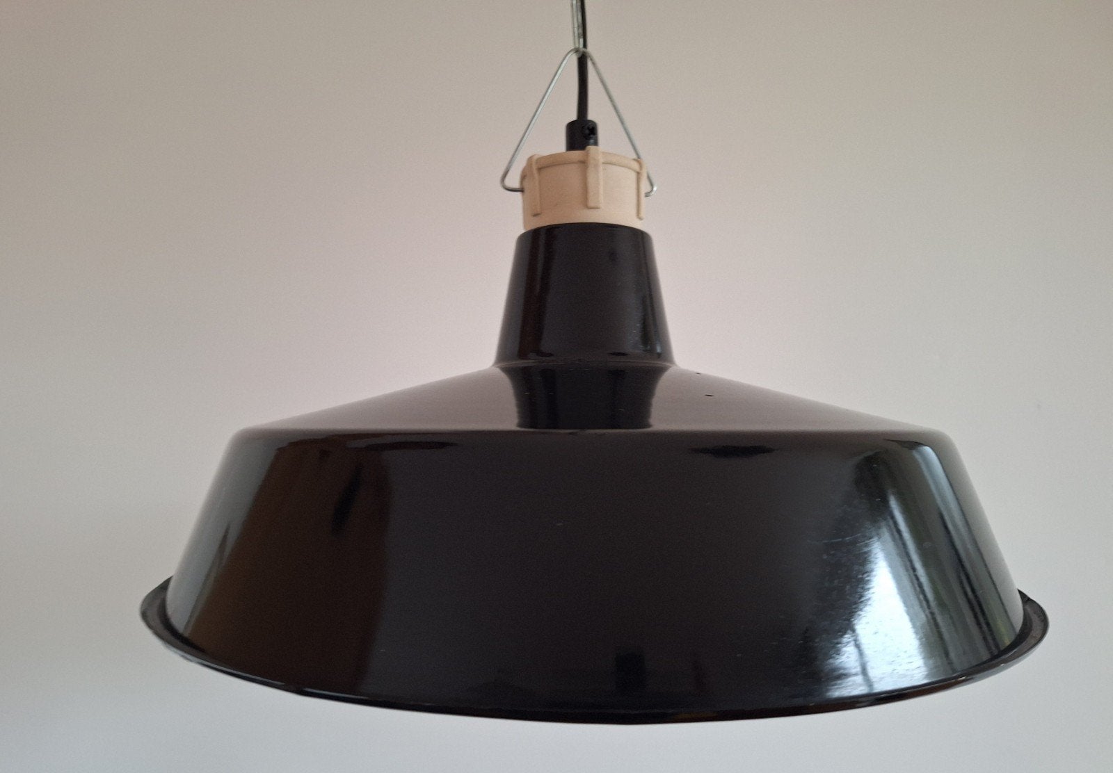 Ikea Septim metalen zwarte hanglamp, industrieel, Ophalen of Verzenden, Metaal, Industrieel, E27 (groot)