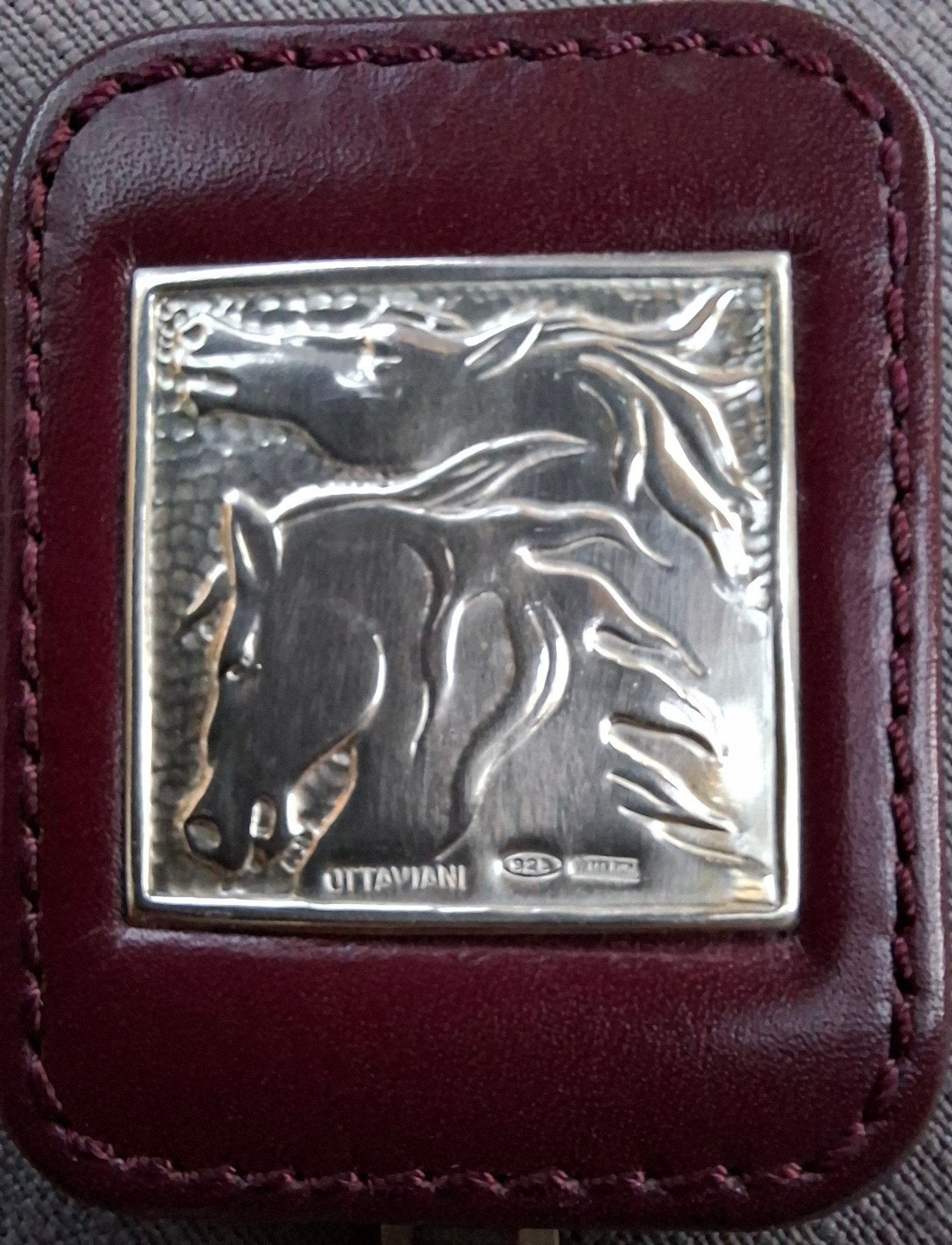 Vintage Ottaviani 925 Zilveren Briefopener Paardenreliëf, Ophalen of Verzenden, Zilver