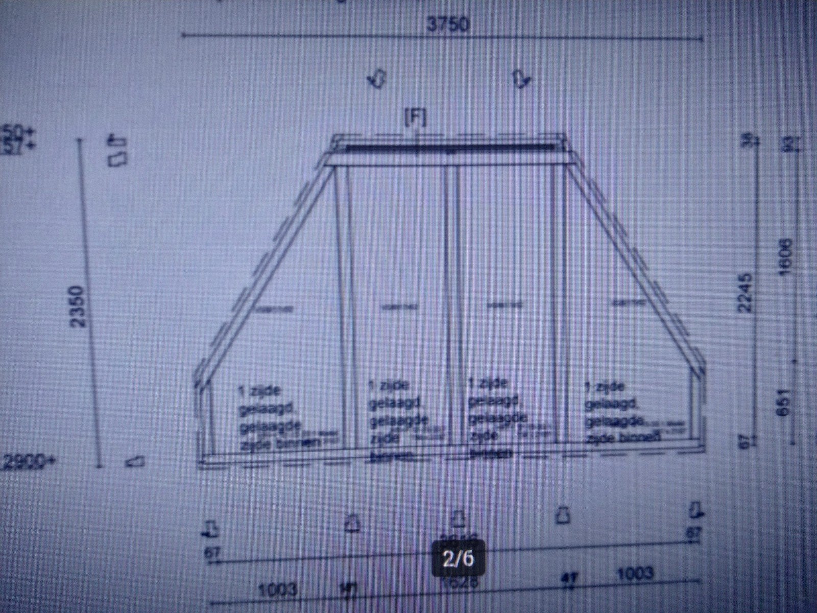 nok kozijn 4 stuks, Gevelraam of Ruit, Minder dan 80 cm, Zo goed als nieuw, Dubbelglas