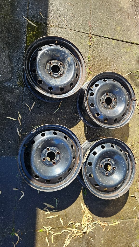 Stalen velgen 4x Renault Scenic 1A, Auto-onderdelen, Banden en Velgen, Ophalen, Gebruikt, 15 inch, Velg(en)