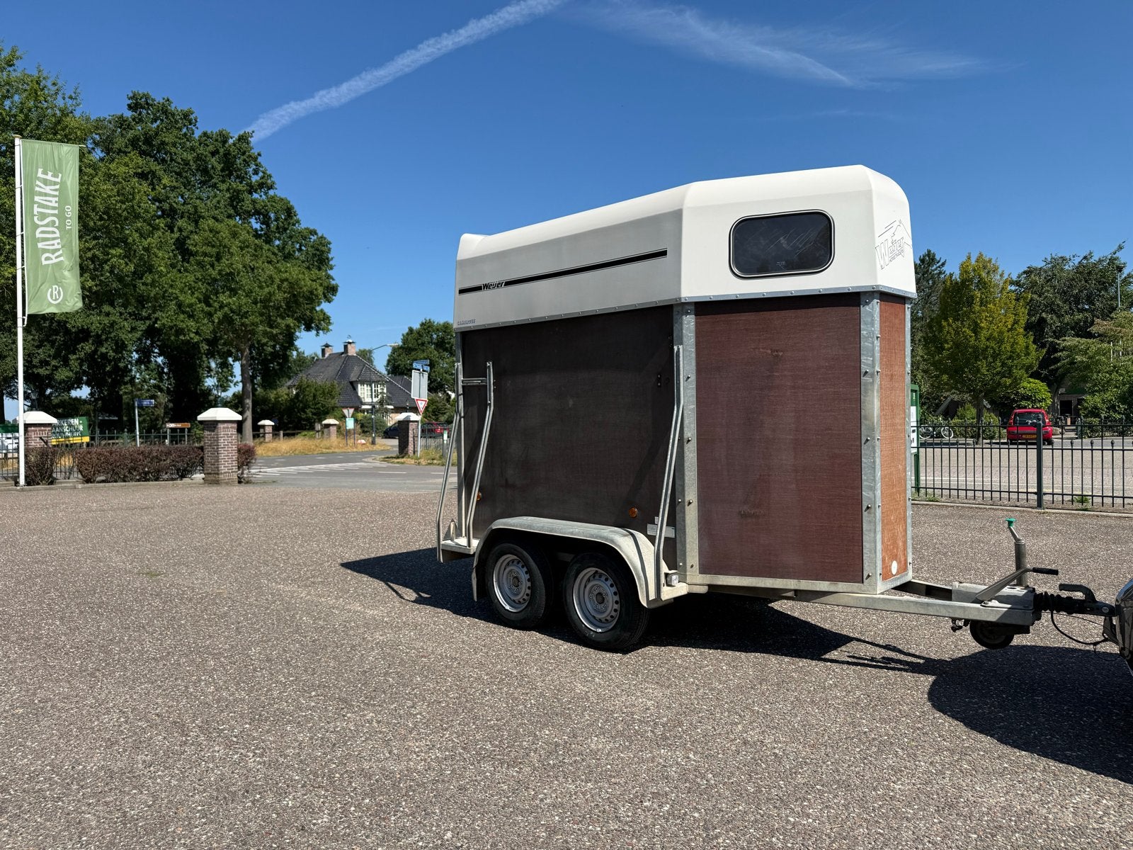 Weijer 1,5 paardentrailer W1300-F, Ophalen, Gebruikt, Hout, 1½-paards trailer