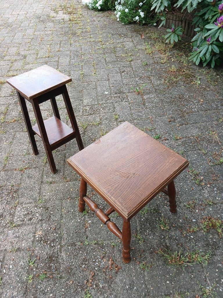 bijzettafel, Huis en Inrichting, Minder dan 55 cm, Gebruikt, Vierkant, Hout