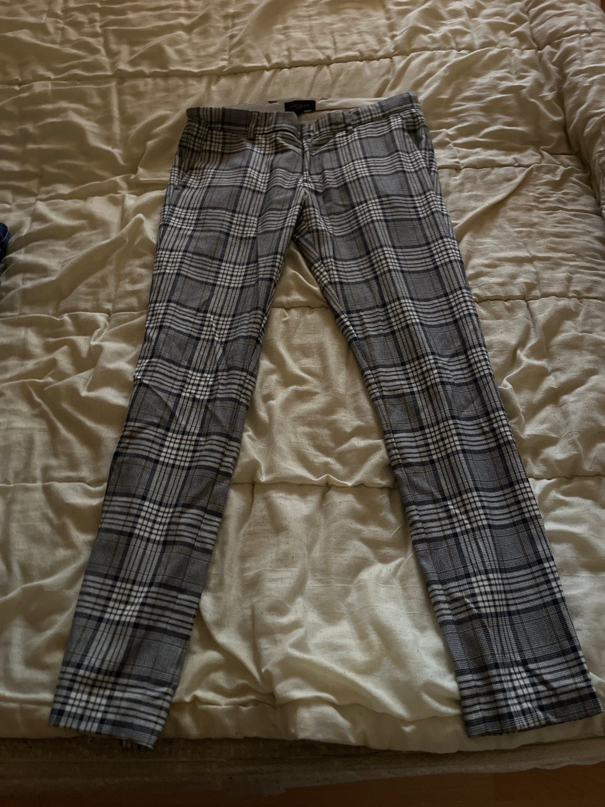 River Island geruite broek - Maat 30R, Ophalen of Verzenden, Zo goed als nieuw, Overige maten, Grijs