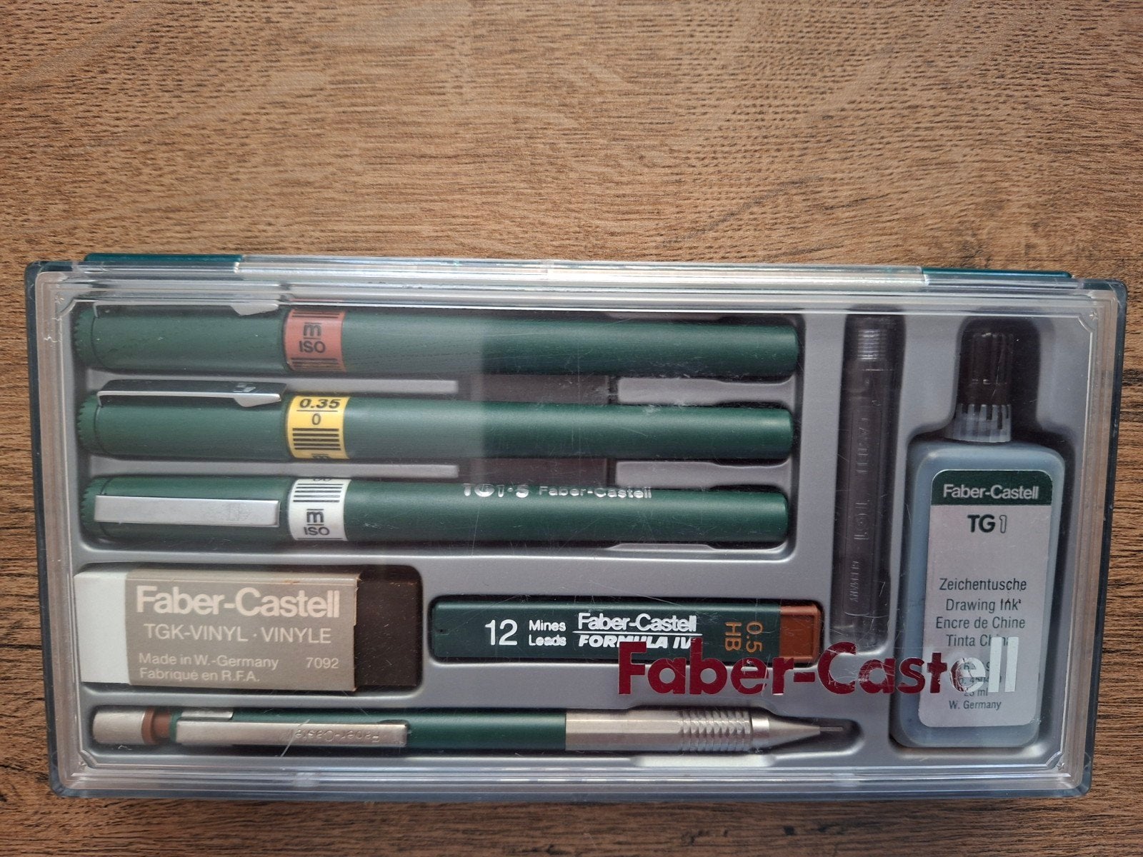 Vintage Faber-Castell TG1-S Technische Tekenset (W.-Germany), Antiek en Kunst, Curiosa en Brocante, Ophalen of Verzenden