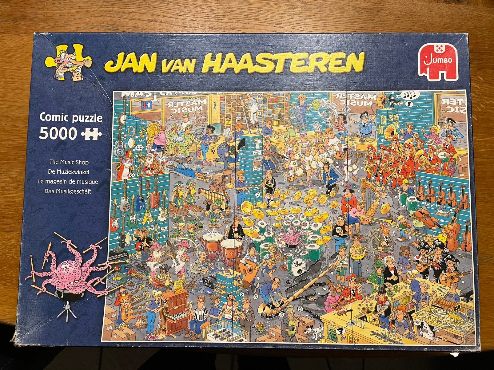 Puzzel Jan van Haasteren. 5000 stukjes. De Muziekwinkel., Ophalen of Verzenden, Meer dan 1500 stukjes, Gebruikt, Legpuzzel