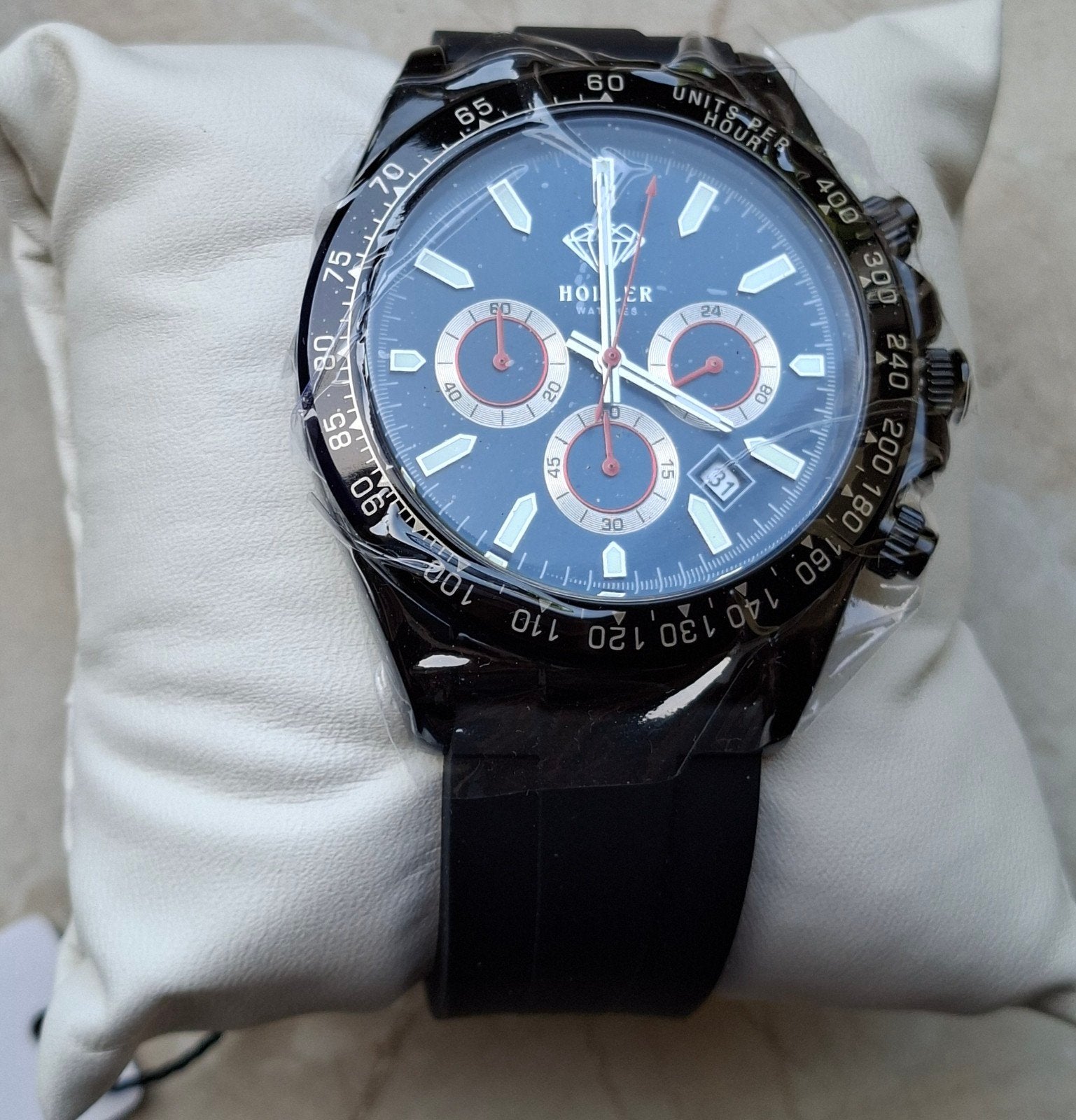 hodler Vernier Black Blue herenhorloge, Ophalen of Verzenden, Nieuw, Staal, Overige merken