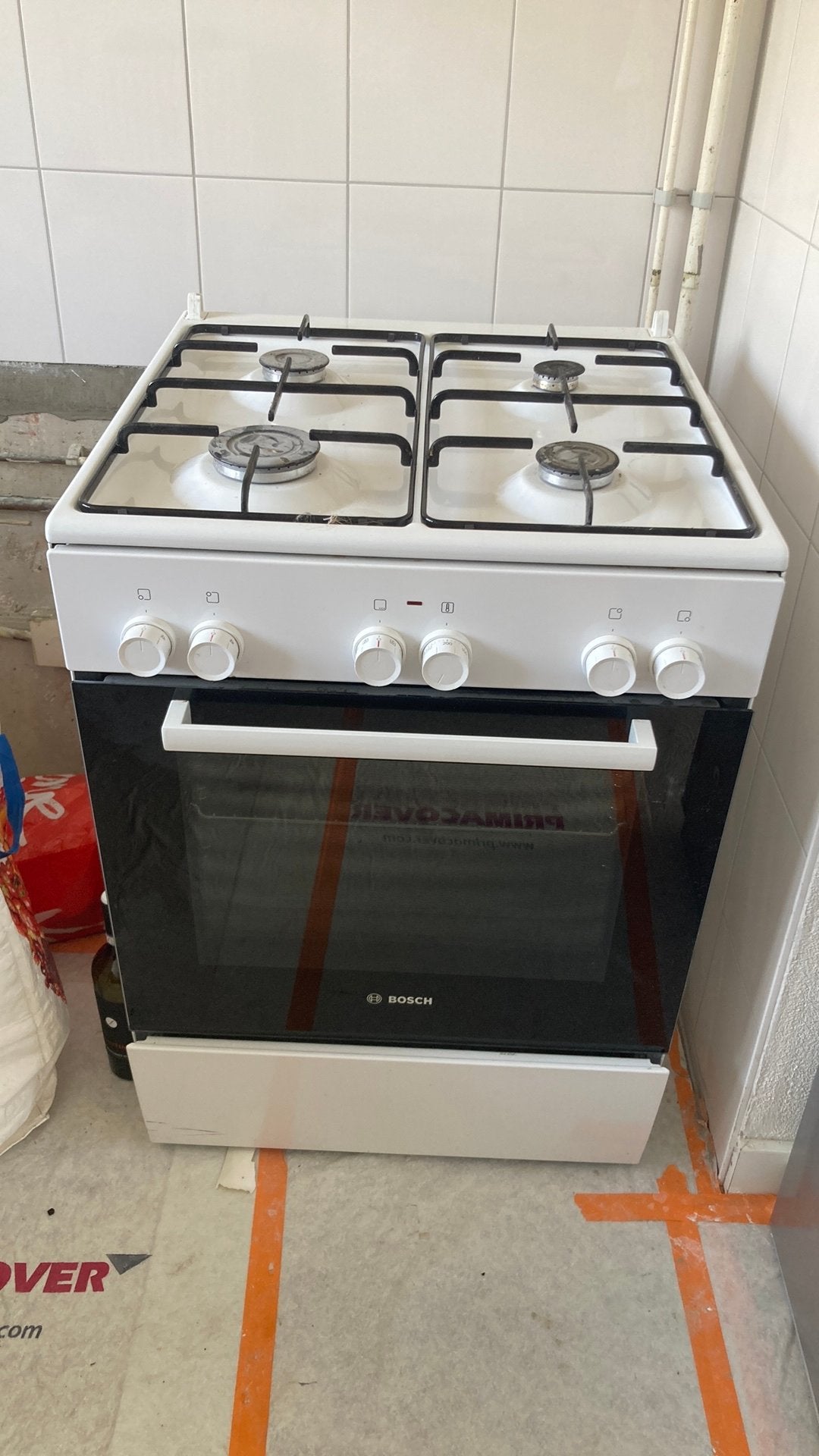 Bosch gasfornuis met oven, Ophalen, 60 cm of meer, 4 kookzones, Zo goed als nieuw