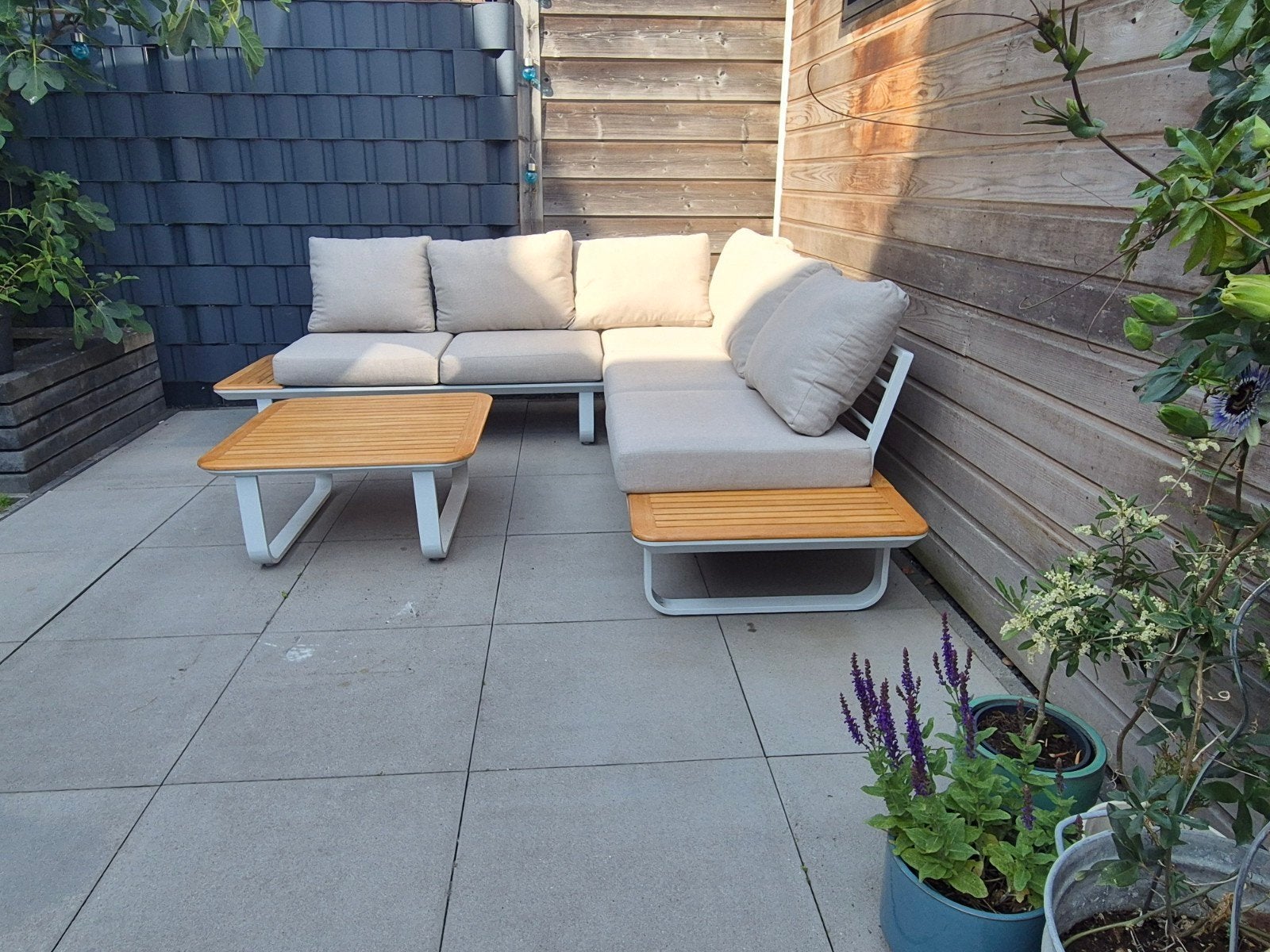 Hoek lounge set aluminium 236 x236, Ophalen, Aluminium
