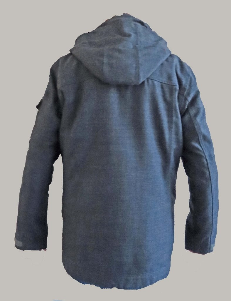 Tenson winterjas maat M (50) blauw/grijs ,afneemb. capuchon, Overige kleuren, Maat 48/50 (M), Ophalen of Verzenden, Tenson