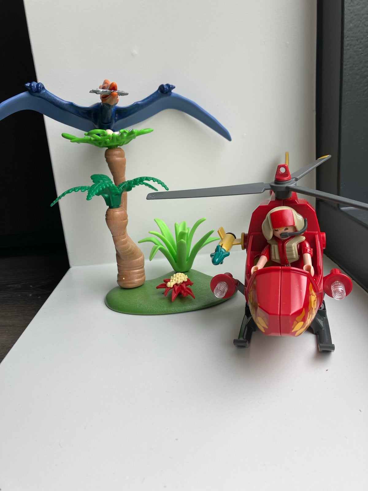 Playmobil Dinos Helikopter met Pteranodon 9430, Gebruikt, Complete set, Voertuig, Ophalen of Verzenden