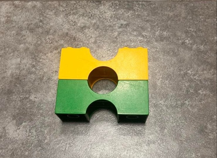 Duplo boogblokken geel/groen (2 stuks), Ophalen of Verzenden, Gebruikt, Losse stenen, Duplo