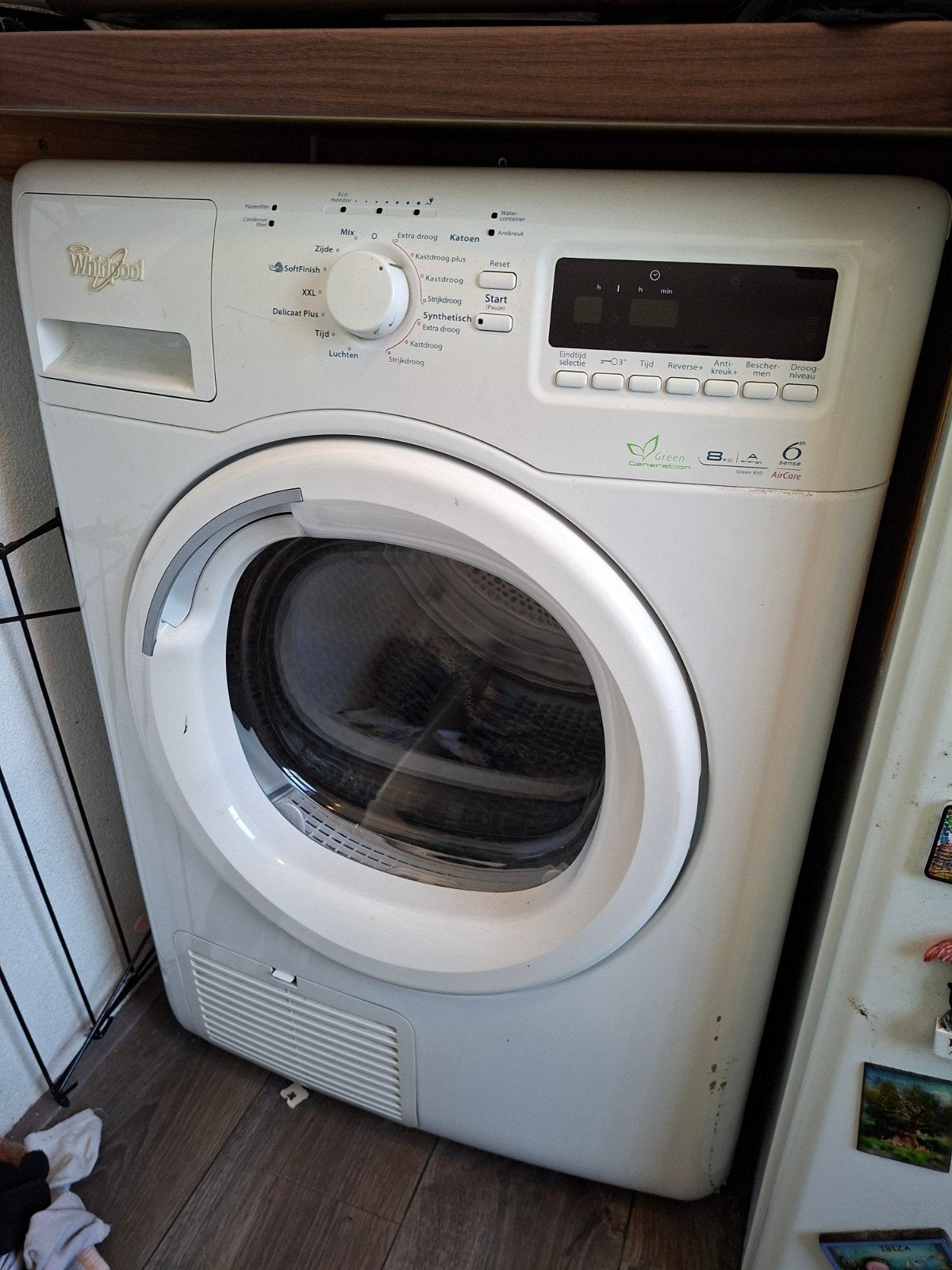 Whirlpool droger, Witgoed en Apparatuur, Wasdrogers, 6 tot 8 kg, Ophalen, 85 tot 90 cm