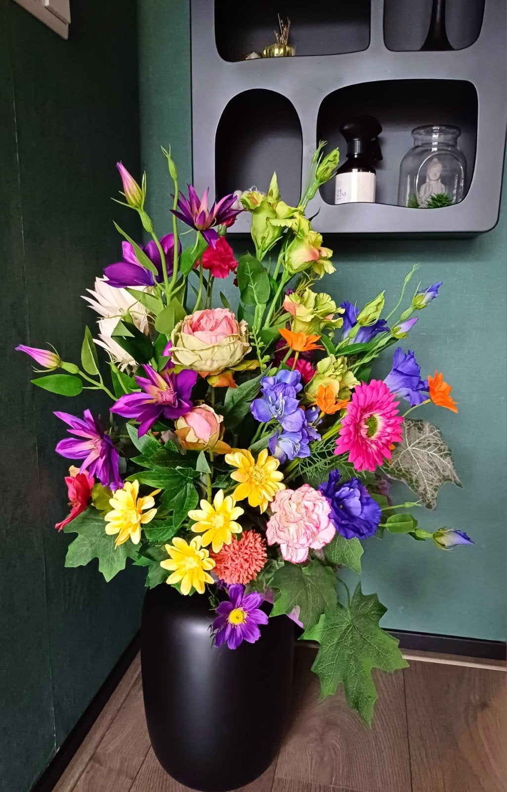 Fantasy Floral Kunstbloemen Boeket - Tropisch & Luxe, Huis en Inrichting, Zijde, Ophalen of Verzenden, Nieuw