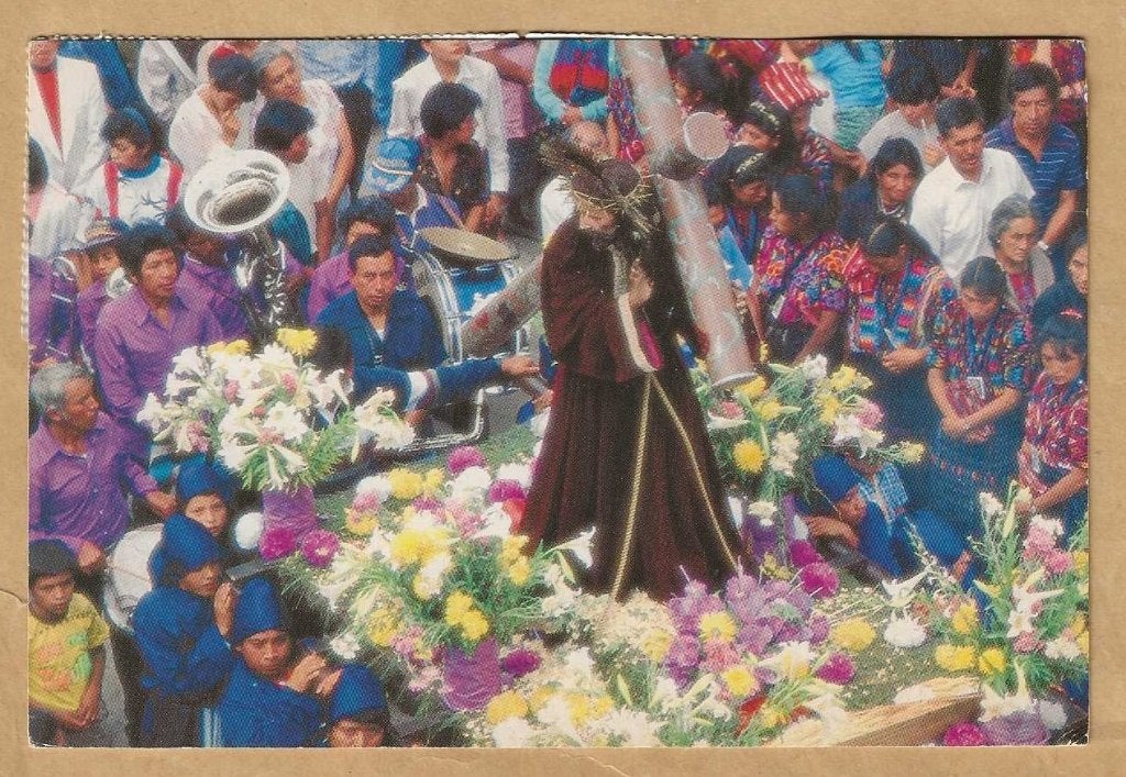 Oude ansichtkaart: Processie Guatemala, Gelopen, Ophalen of Verzenden, 1980 tot heden, Gelopen, Buiten Europa