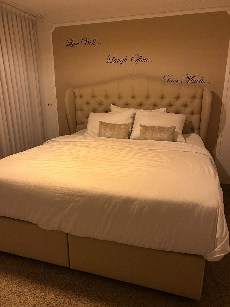 boxspring, Ophalen, Gebruikt, Hotel chic, Beige