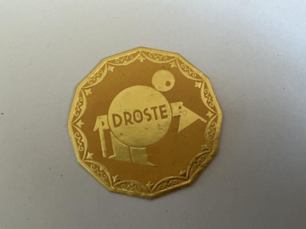 O146 etiket DROSTE Chocolade, Ophalen of Verzenden, Gebruikt