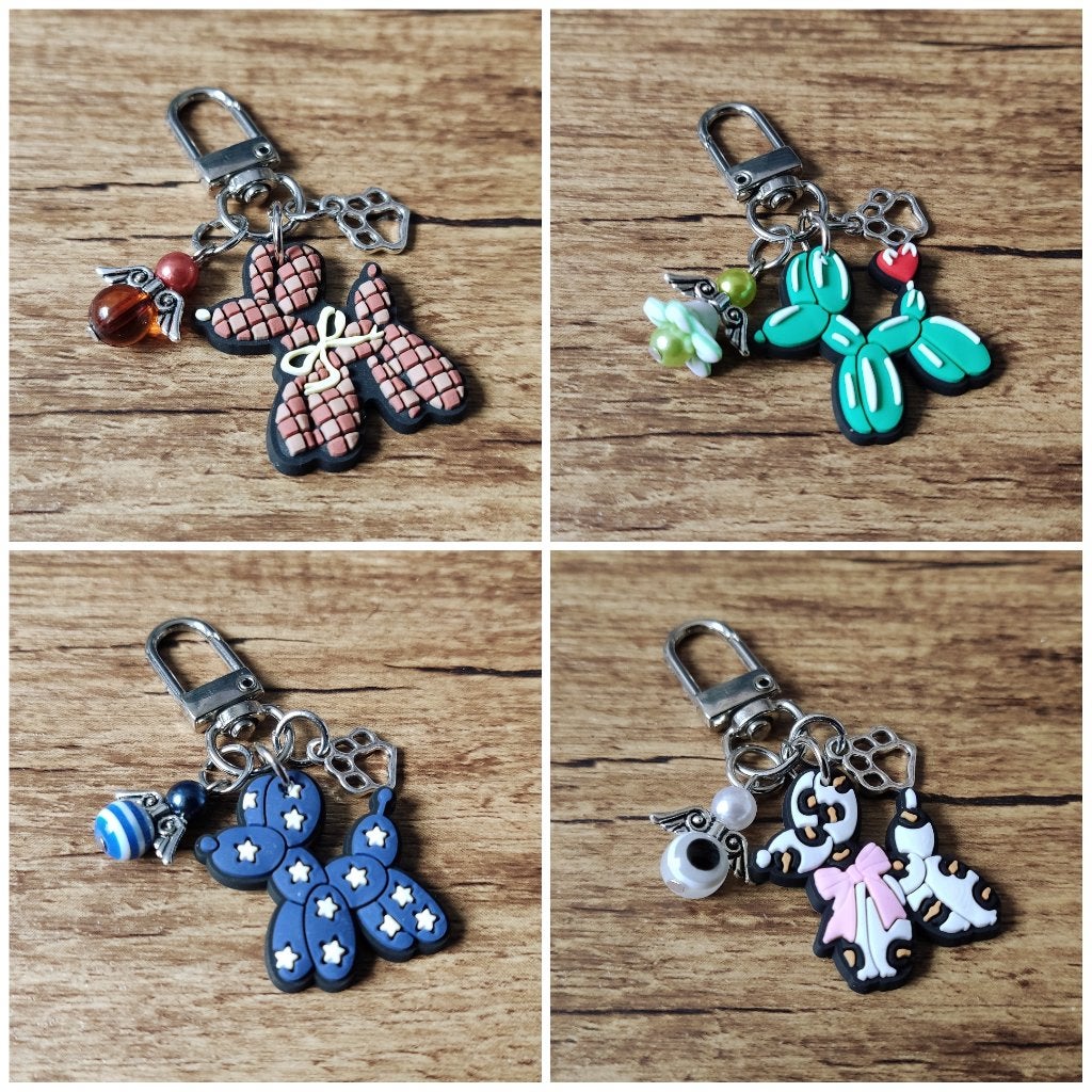 Hanger ballonhondje PVC met beschermengeltje geluksengeltje, Verzenden, Nieuw, Hanger